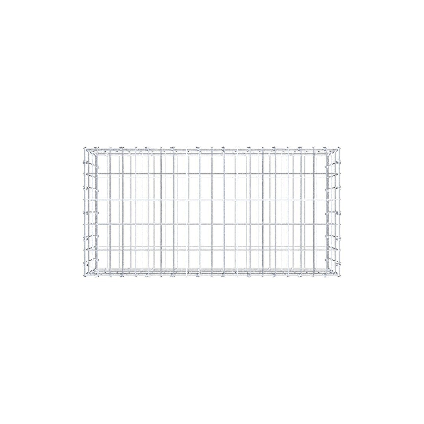 Gabbione 100 cm x 30 cm x 50 cm (L x H x P), maglia 5 x 10 cm, anello a spirale