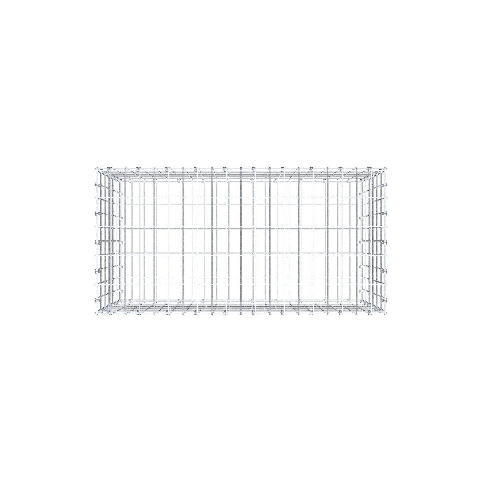 Gabion 100 cm x 60 cm x 50 cm (L x H x D), mesh size 5 x 10 cm, spiral ring
