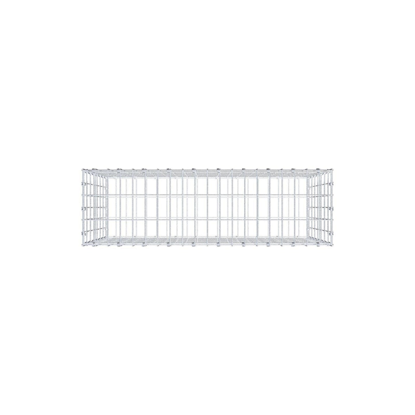 Gabbione 100 cm x 70 cm x 30 cm (L x H x P), maglia 5 x 10 cm, anello a spirale