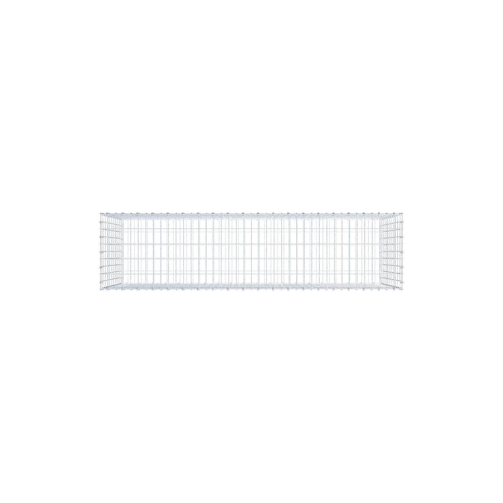 Gabion 200 cm x 100 cm x 50 cm (L x H x P), mailles 5 x 10 cm, anneau en spirale