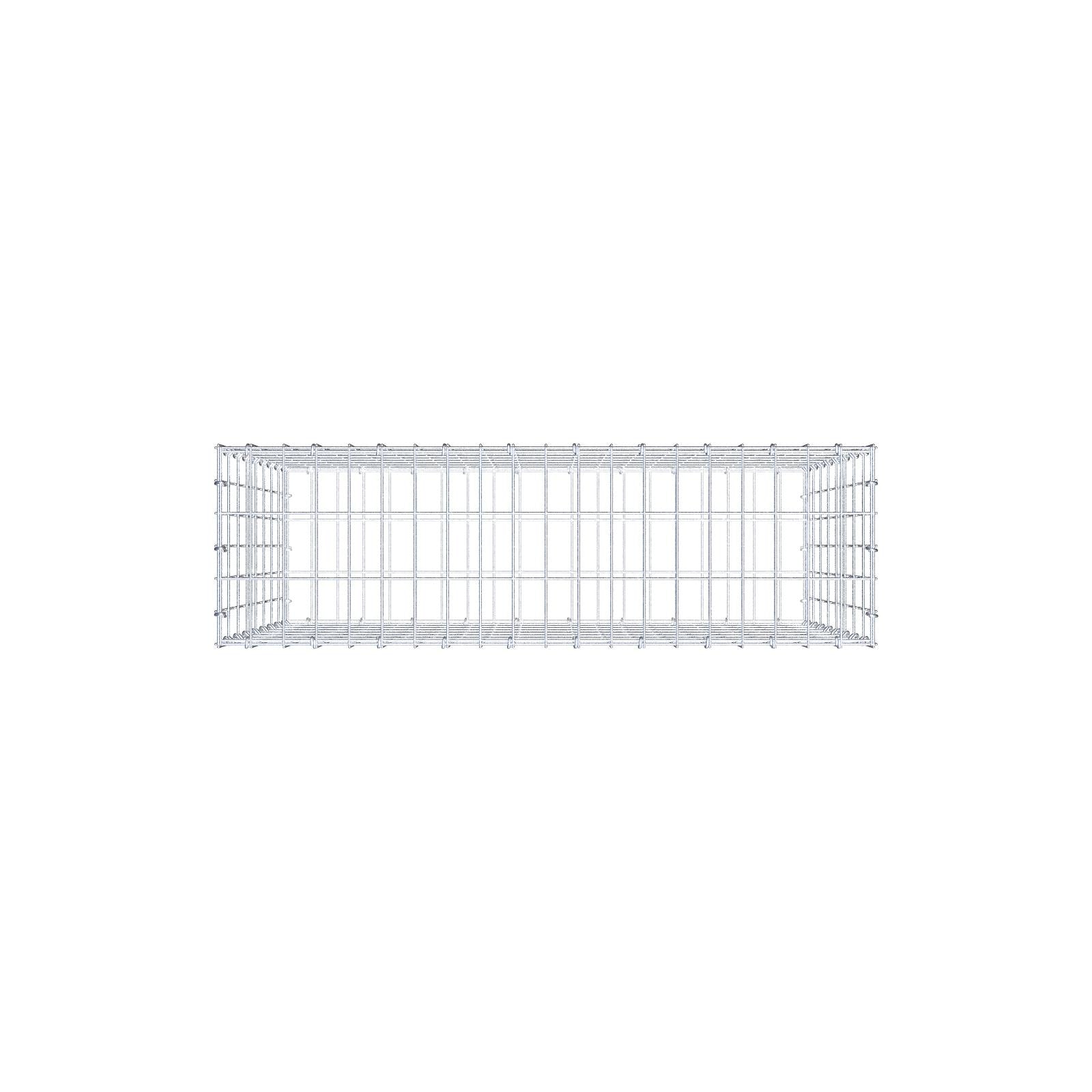 Gabbione 100 cm x 80 cm x 30 cm (L x H x P), maglia 5 cm x 10 cm, anello a C
