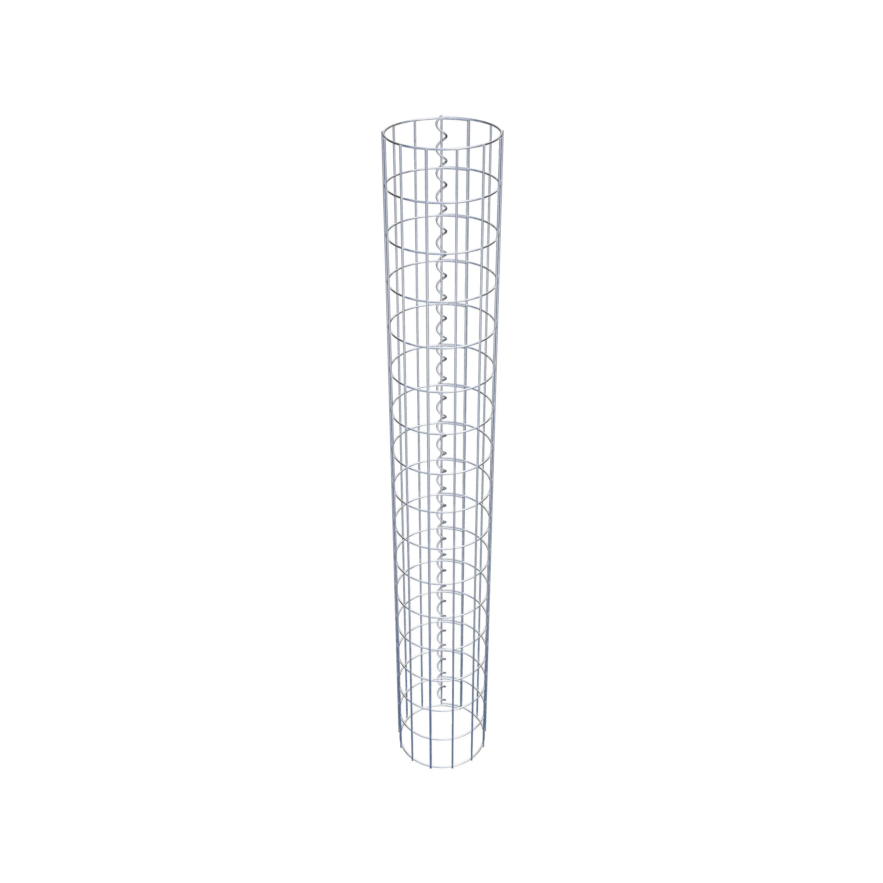 Colonne de gabion ronde 22 cm de diamètre, 160 cm de hauteur, maille 5 cm x 10 cm
