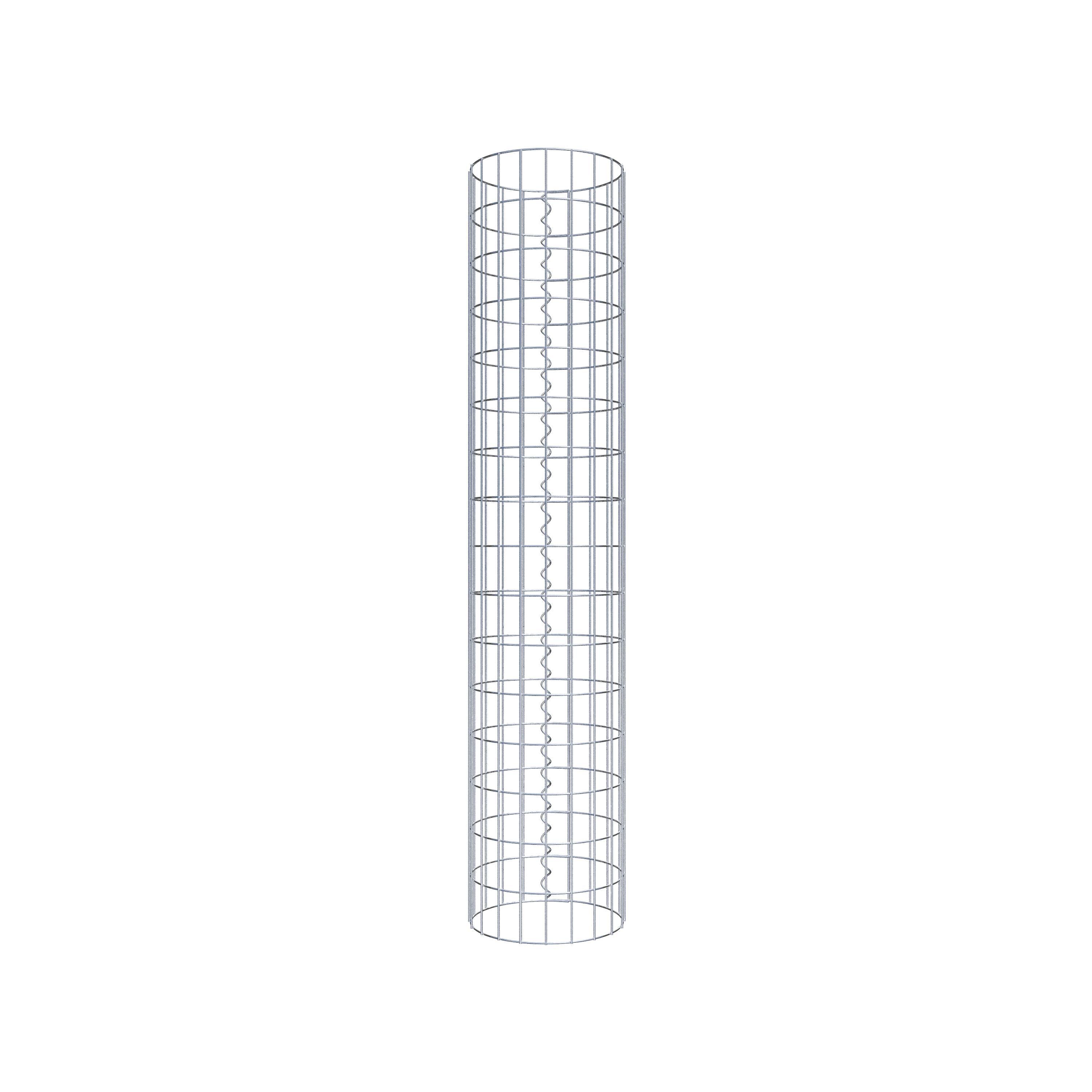 Colonna gabbionata rotonda 32 cm di diametro, 160 cm di altezza, maglia 5 cm x 10 cm