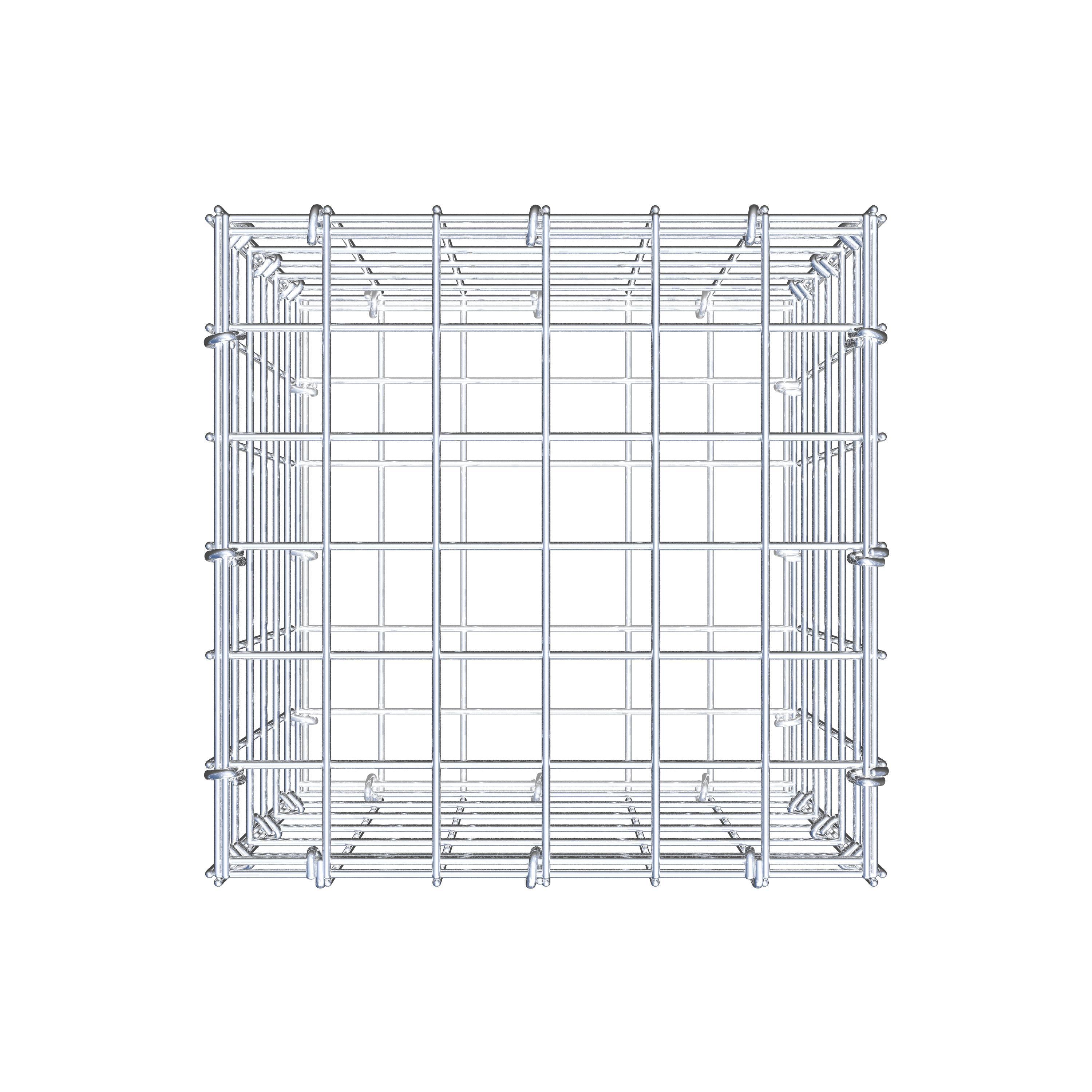 Schanskorf 30 cm x 30 cm x 30 cm (L x H x D), maaswijdte 5 cm x 5 cm, C-ring
