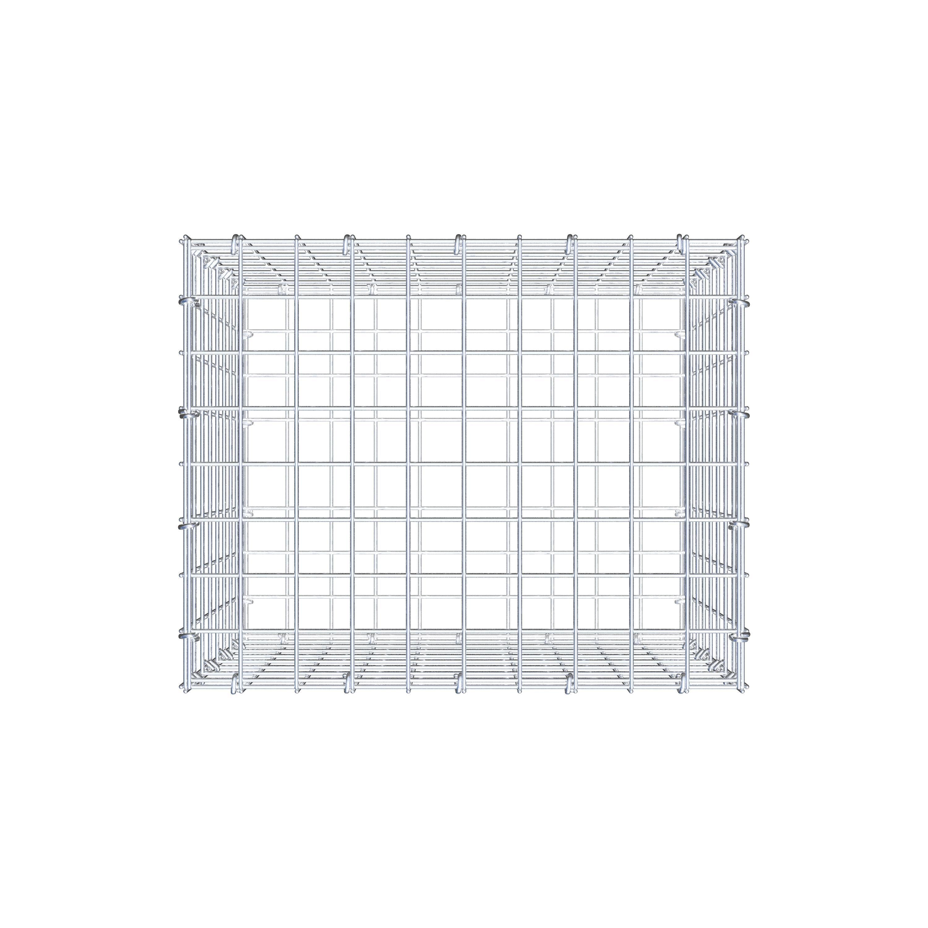 Gabion 50 cm x 40 cm x 40 cm (L x H x D), maskstorlek 5 cm x 5 cm, C-ring