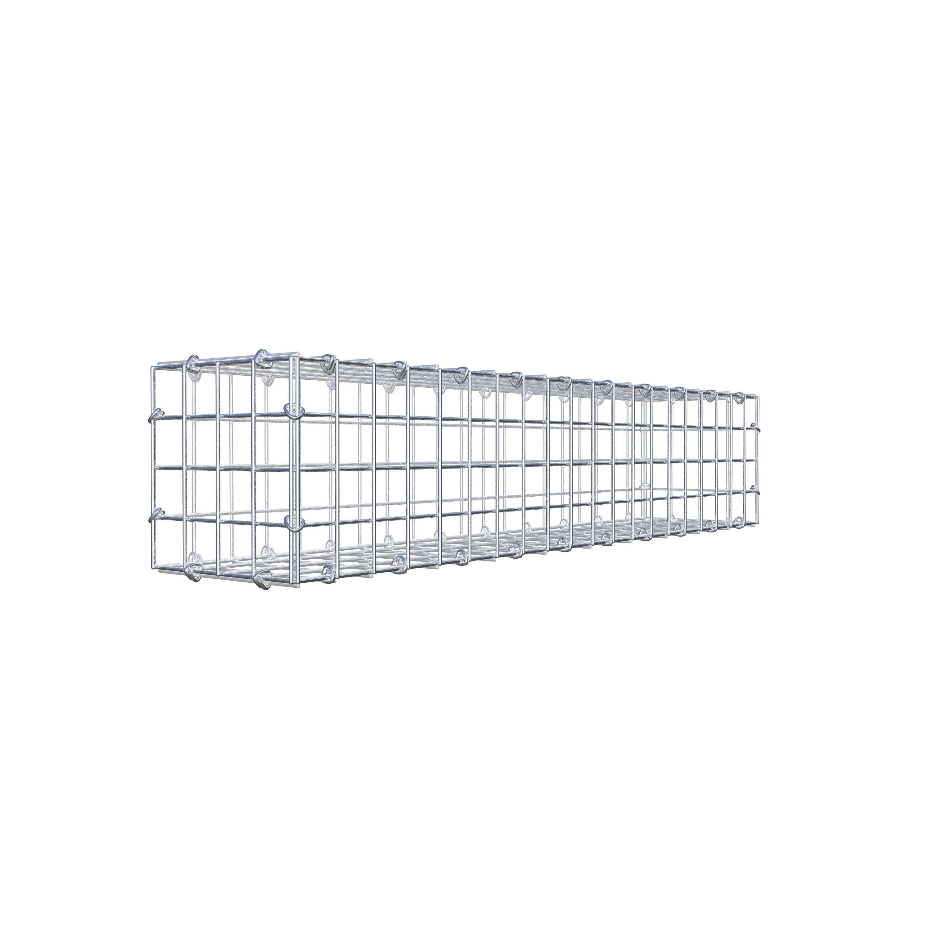 Gabion 100 cm x 20 cm x 20 cm (L x H x P), mailles 5 cm x 5 cm, anneau en C
