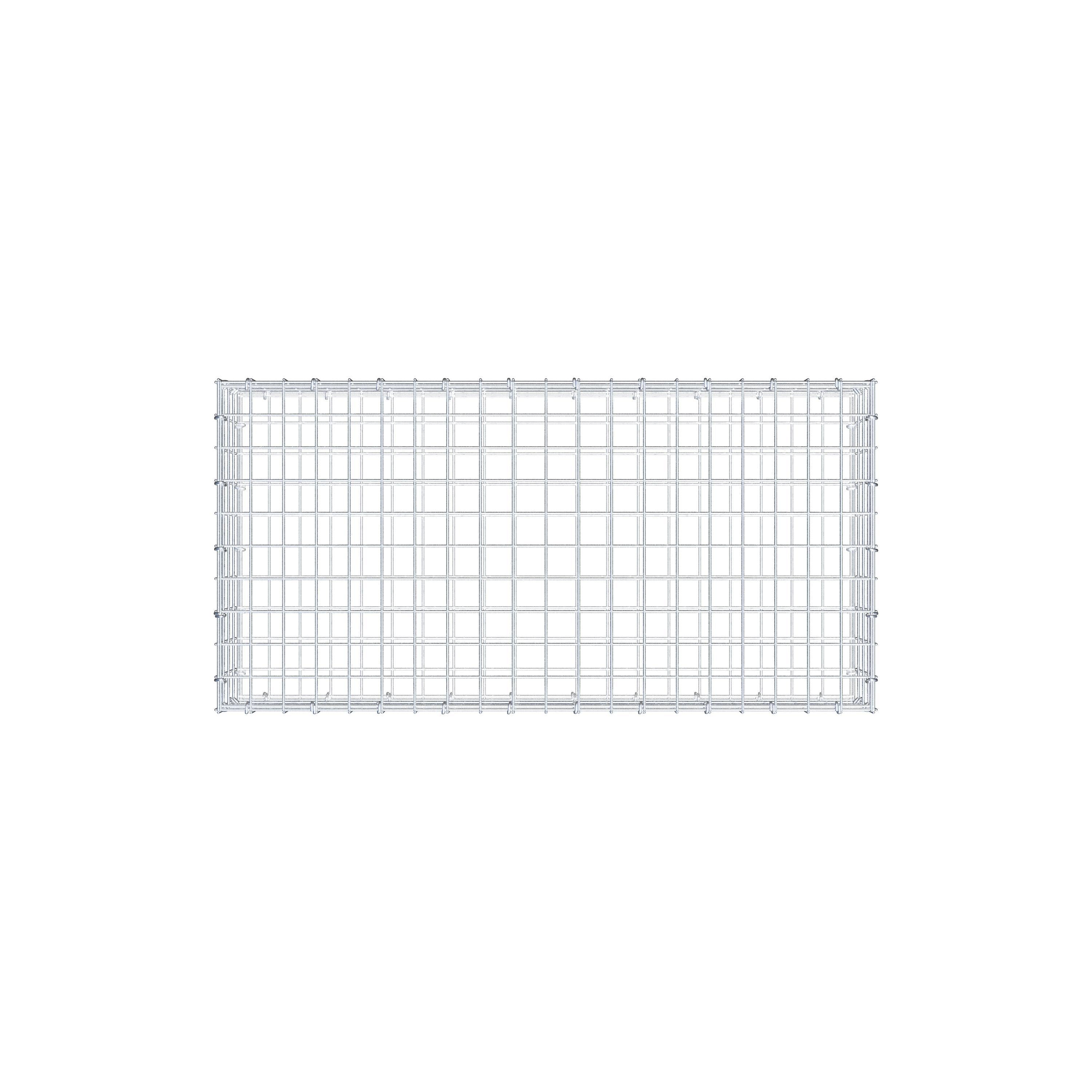 Gabion 100 cm x 20 cm x 50 cm (L x H x P), mailles 5 cm x 5 cm, anneau en C