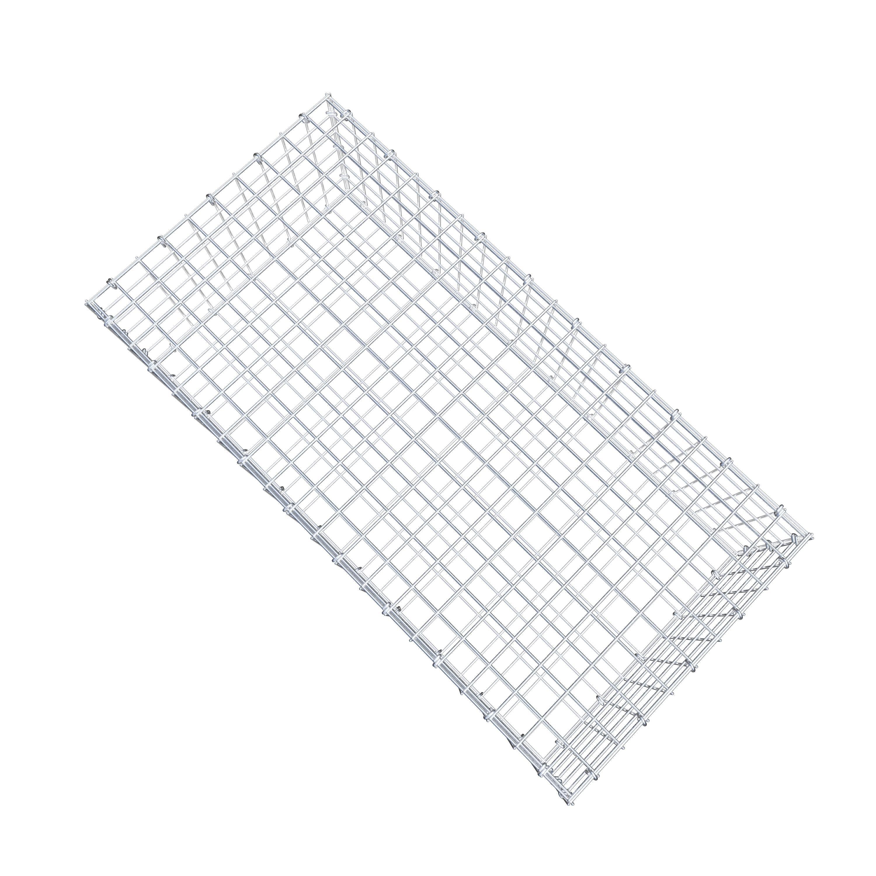 Gabion 100 cm x 30 cm x 50 cm (L x H x P), mailles 5 cm x 5 cm, anneau en C
