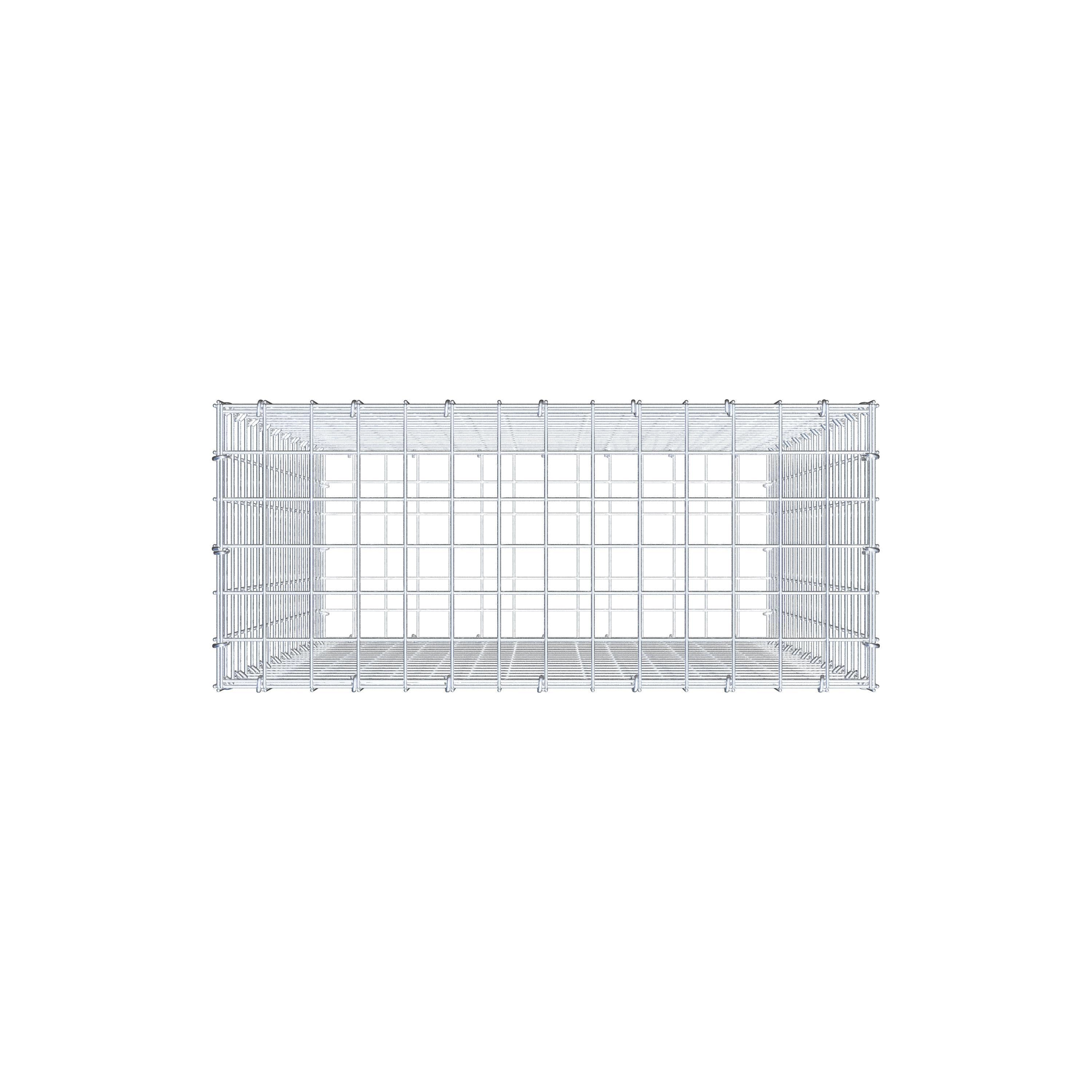 Gabion 100 cm x 70 cm x 30 cm (L x H x D), mesh size 5 cm x 5 cm, C-ring