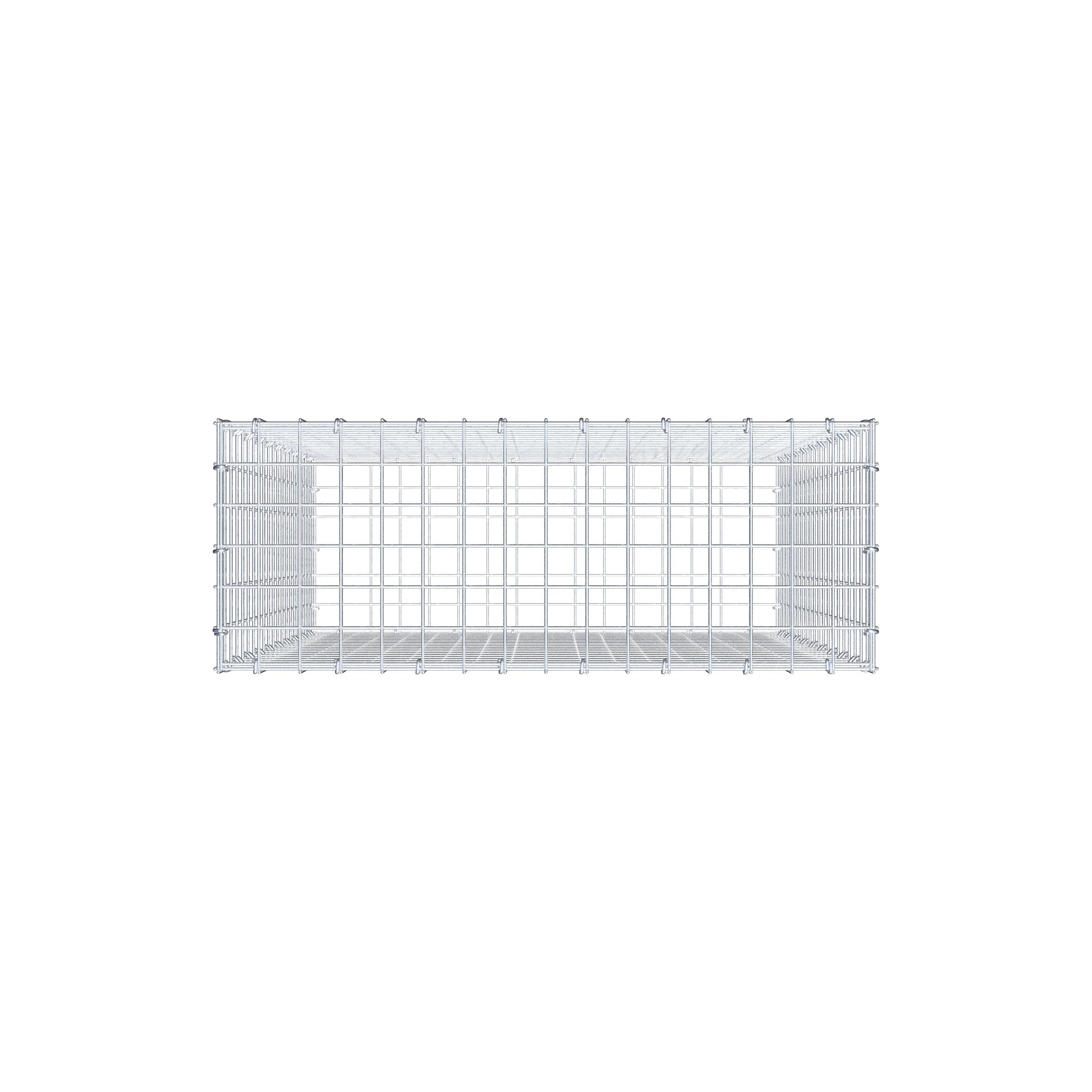 Gabion 100 cm x 80 cm x 30 cm (L x H x D), mesh size 5 cm x 5 cm, C-ring