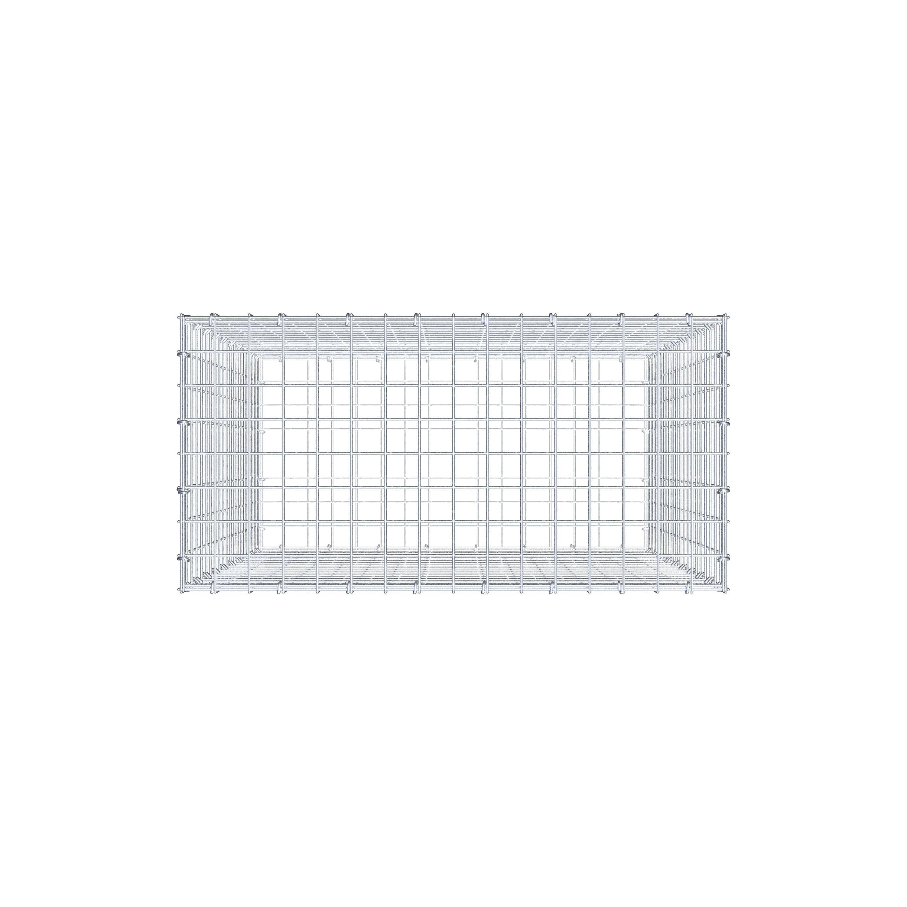 Gabion 100 cm x 80 cm x 40 cm (L x H x D), mesh size 5 cm x 5 cm, C-ring