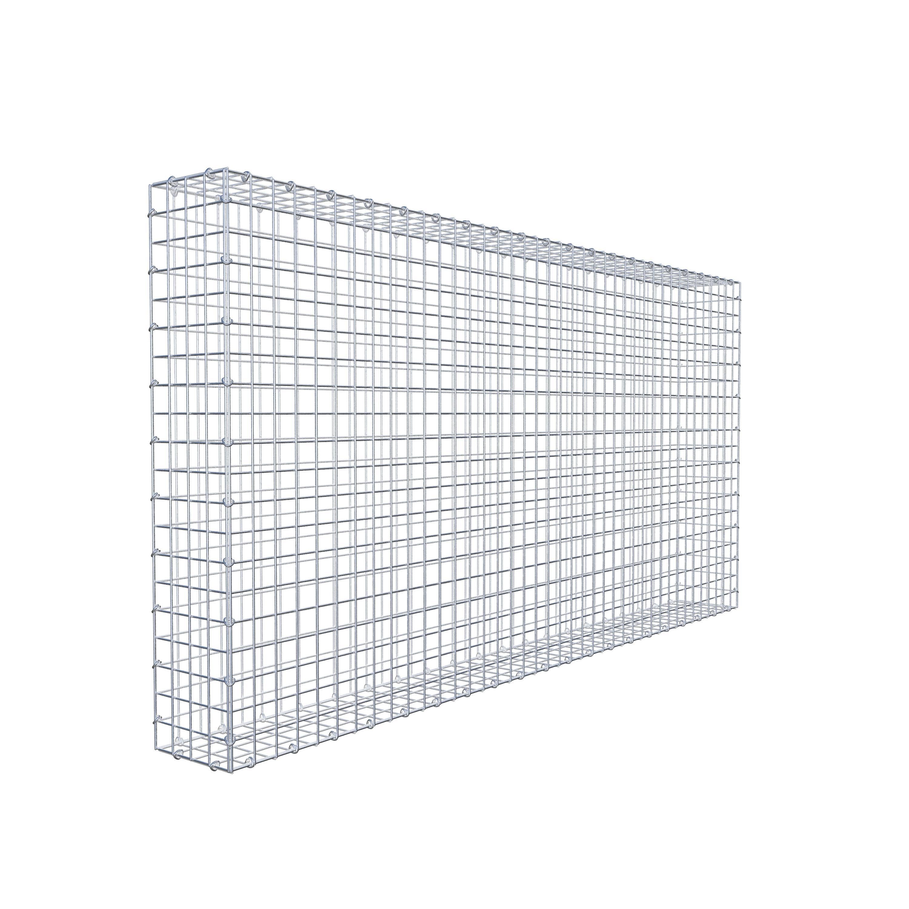 Gabion 200 cm x 100 cm x 20 cm (L x H x P), mailles 5 cm x 5 cm, anneau en C