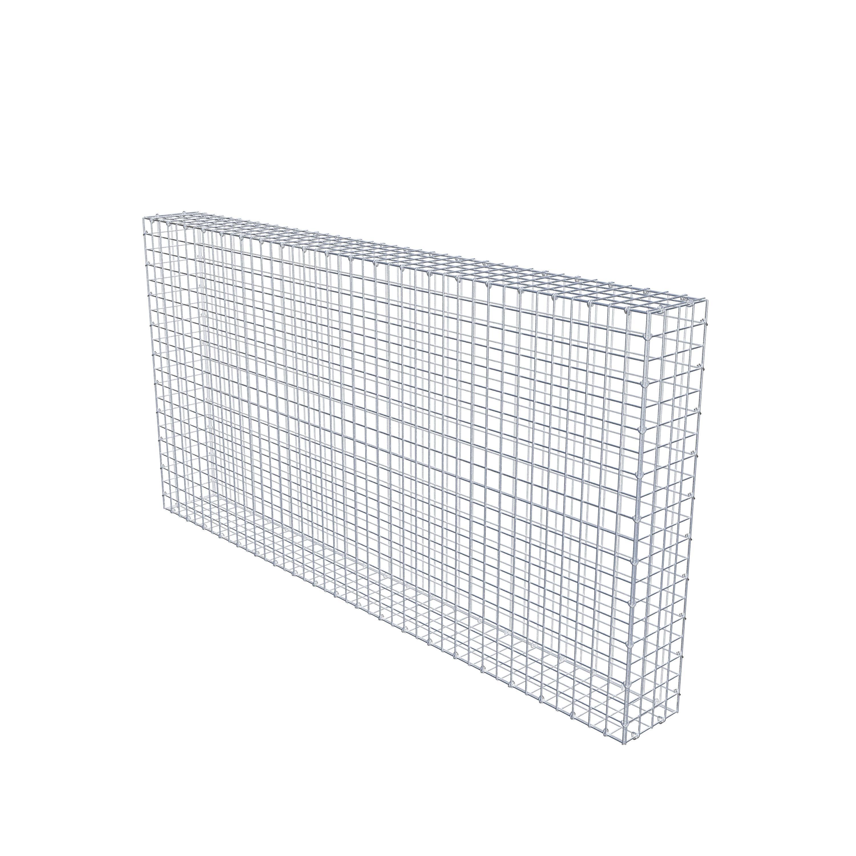 Gabion 200 cm x 100 cm x 20 cm (L x H x P), mailles 5 cm x 5 cm, anneau en C