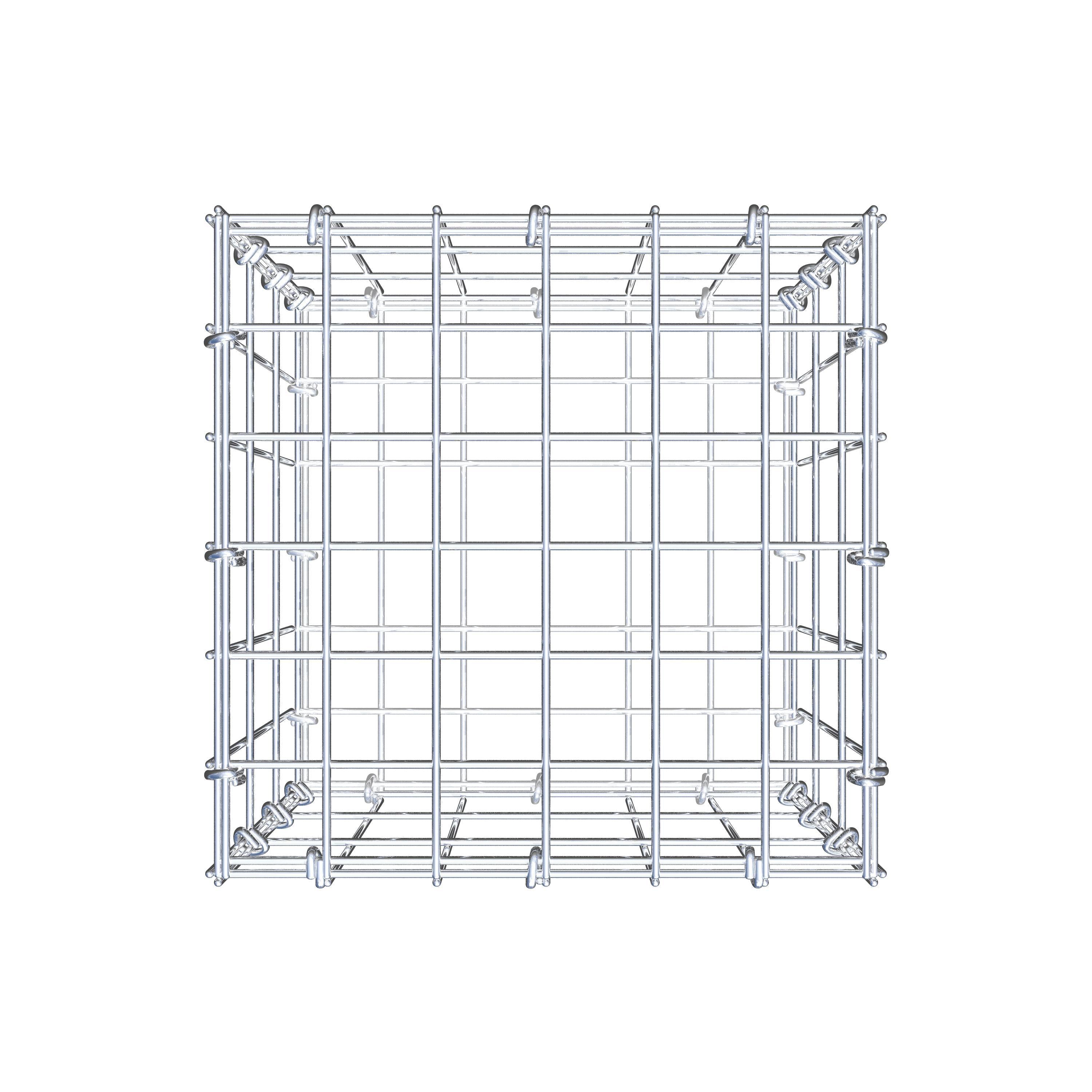 Gabion 30 cm x 30 cm x 30 cm (L x H x D), maskestørrelse 5 cm x 10 cm, C-ring