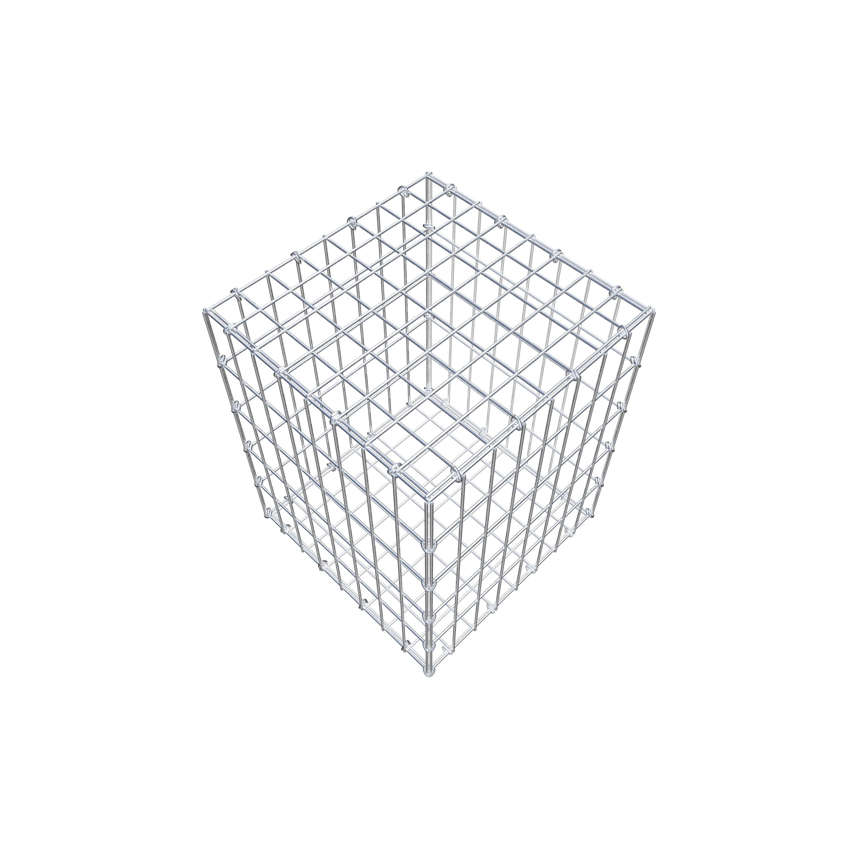 Gabion 50 cm x 40 cm x 40 cm (L x H x P), mailles 5 cm x 10 cm, anneau en C