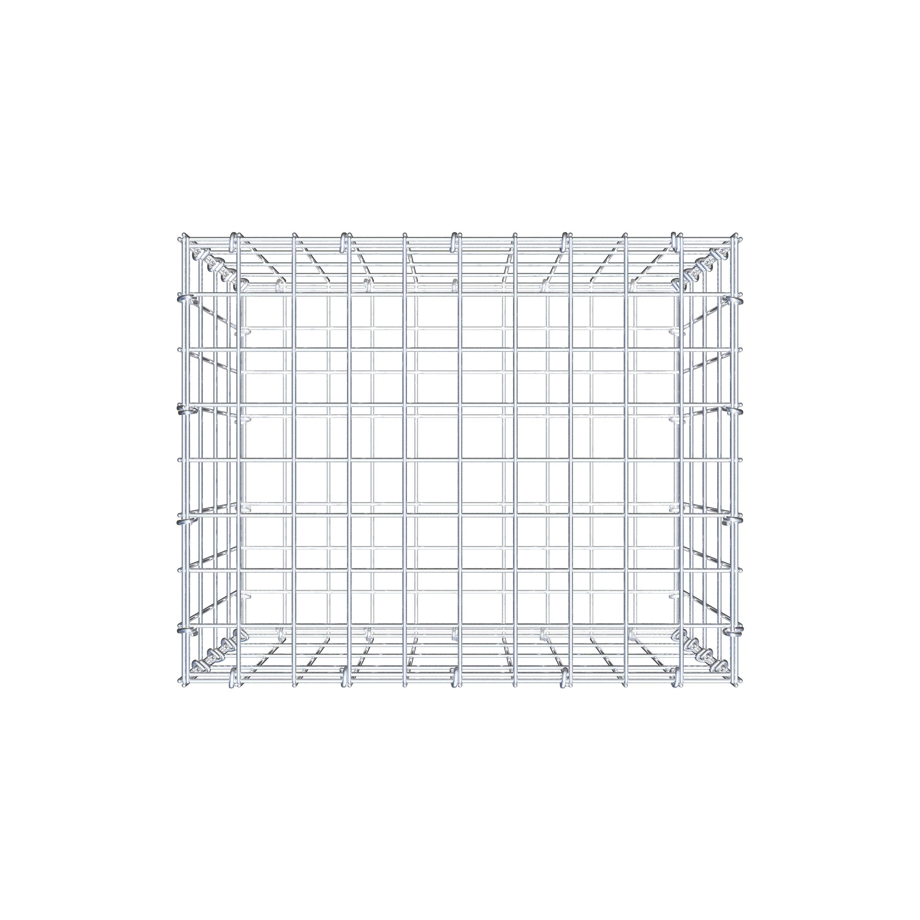Gabion 50 cm x 40 cm x 40 cm (L x H x P), mailles 5 cm x 10 cm, anneau en C