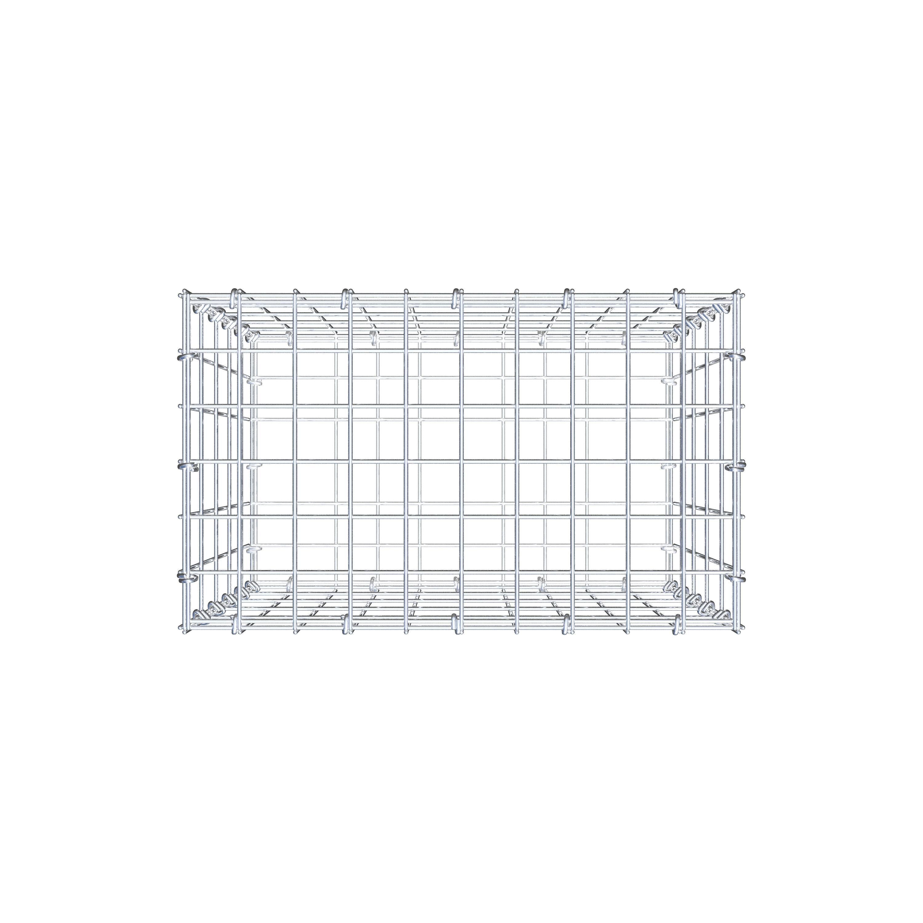 Gabion 50 cm x 50 cm x 30 cm (L x H x P), mailles 5 cm x 10 cm, anneau en C