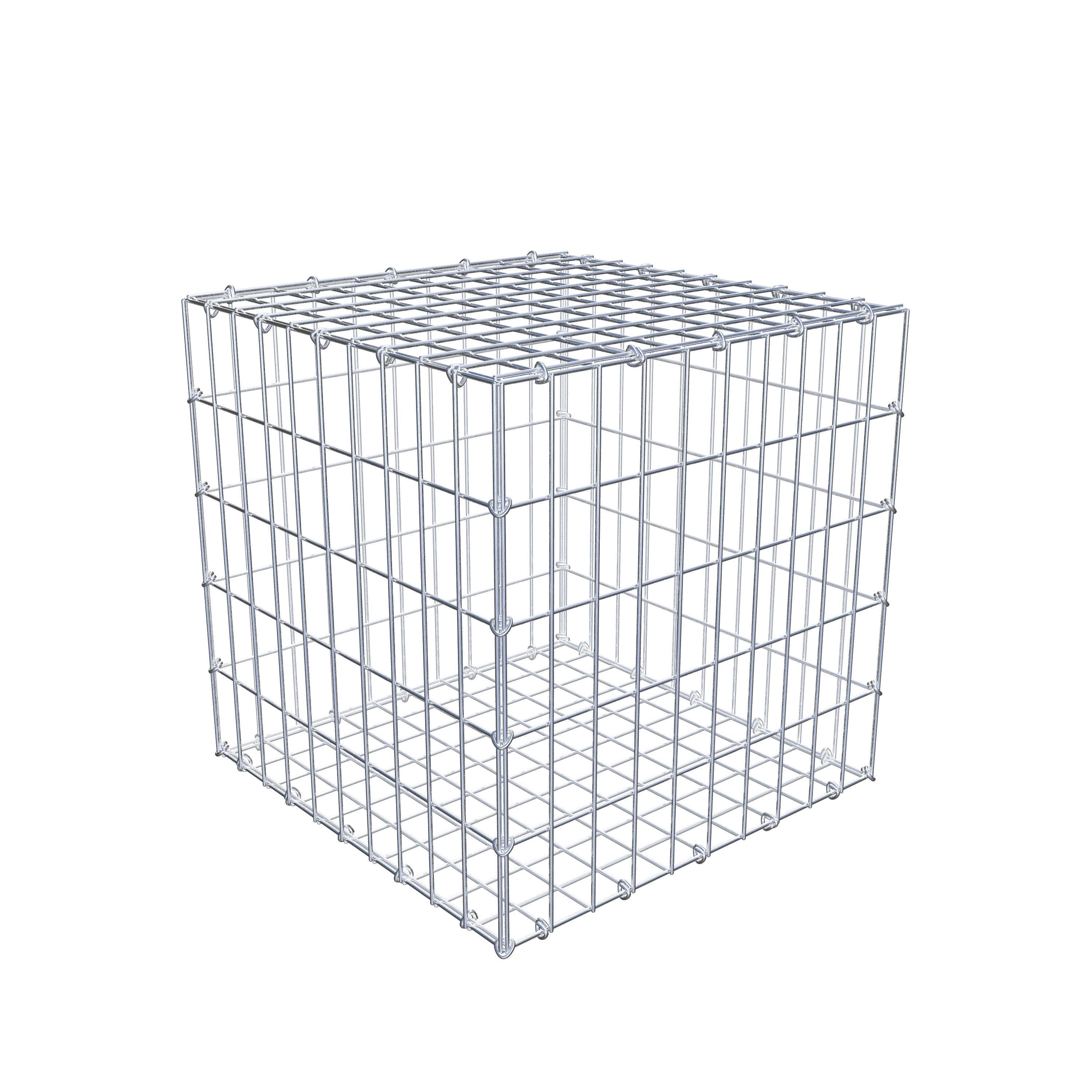 Gabion 50 cm x 50 cm x 50 cm (L x H x P), mailles 5 cm x 10 cm, anneau en C