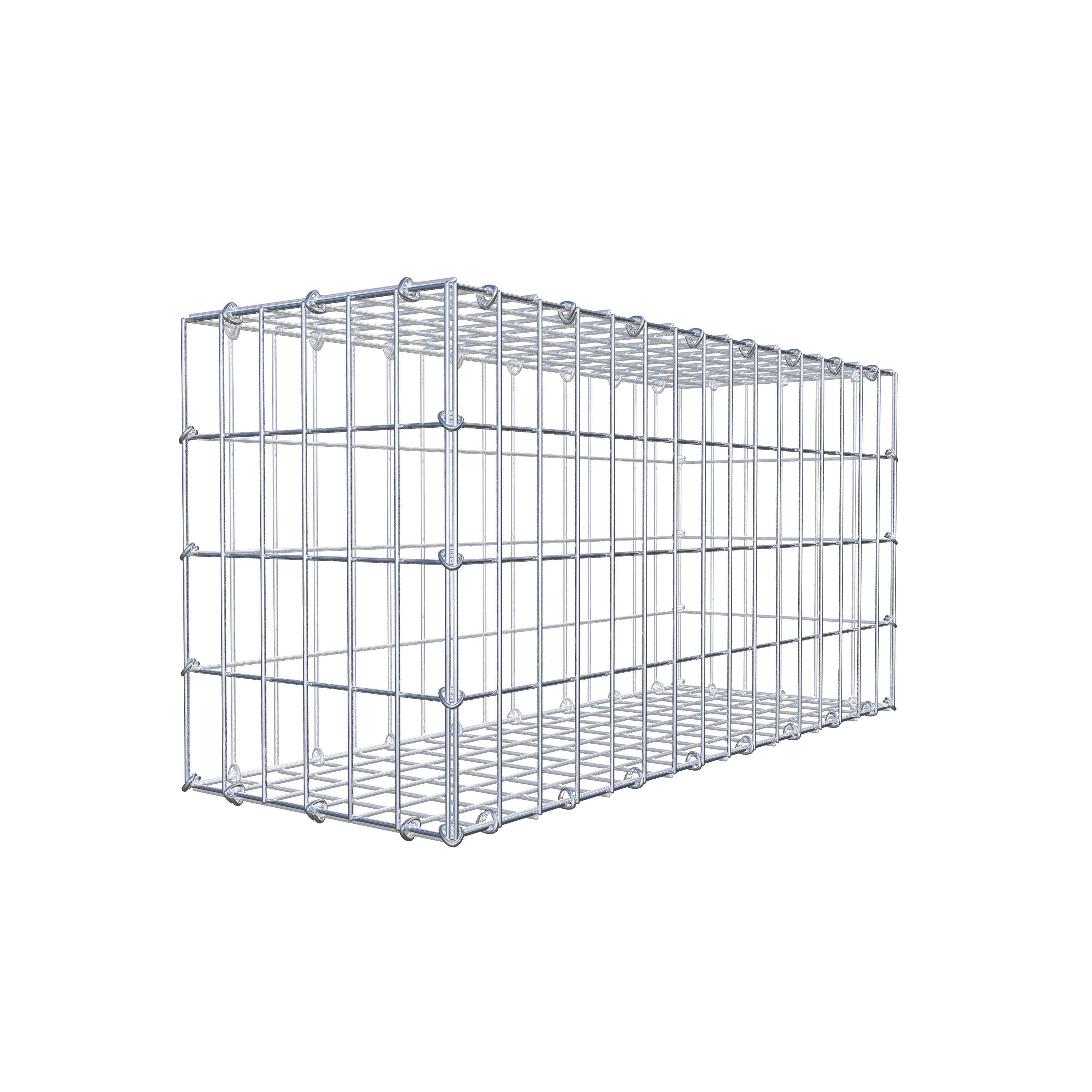 Gabion 80 cm x 40 cm x 30 cm (L x H x P), mailles 5 cm x 10 cm, anneau en C