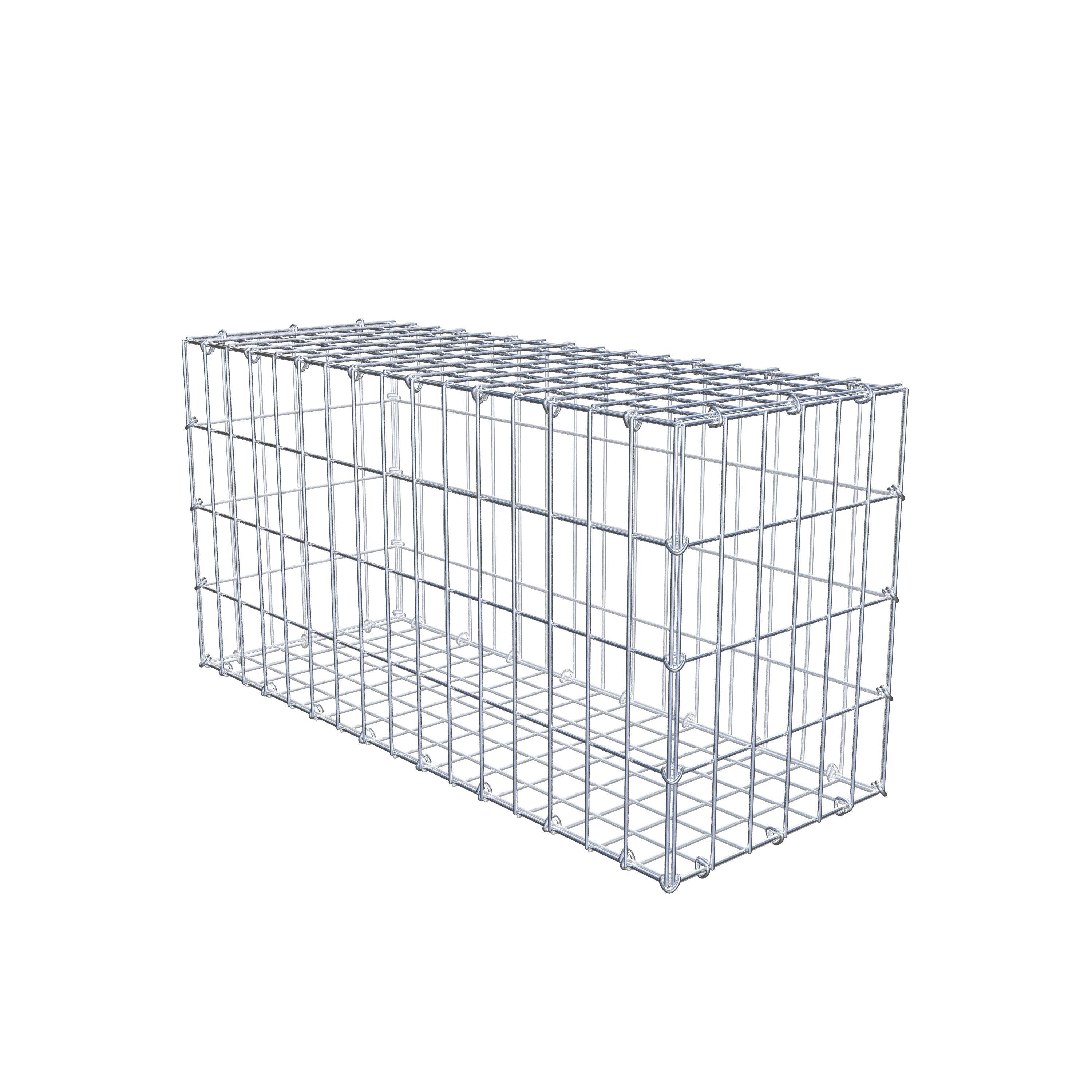 Gabion 80 cm x 40 cm x 30 cm (L x H x P), mailles 5 cm x 10 cm, anneau en C