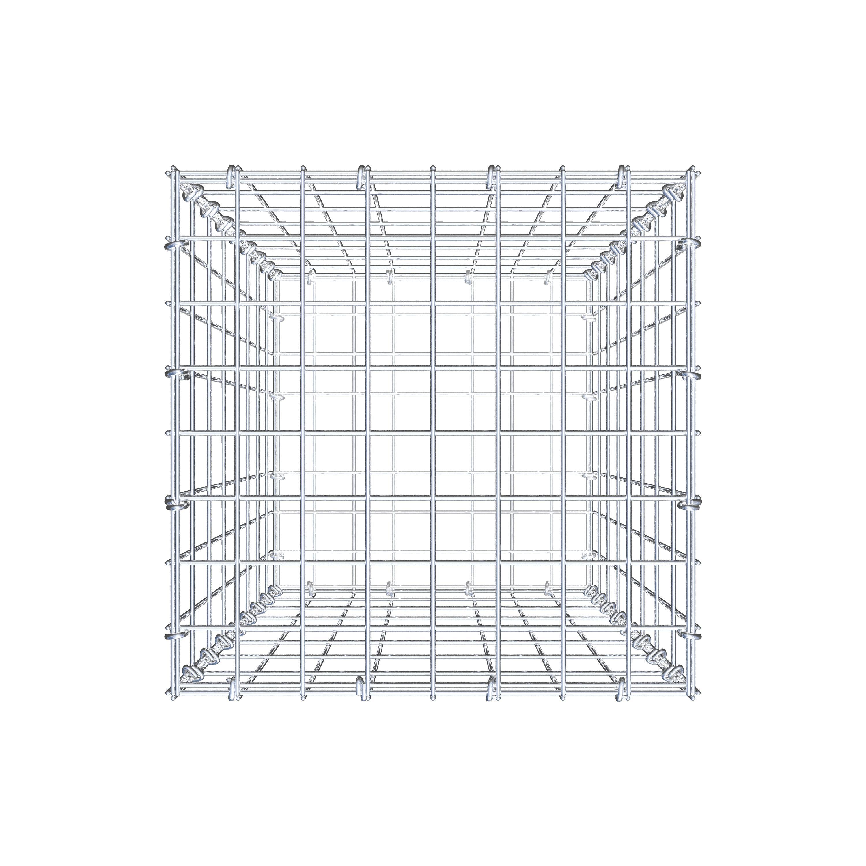 Gabion 80 cm x 40 cm x 40 cm (L x H x P), mailles 5 cm x 10 cm, anneau en C