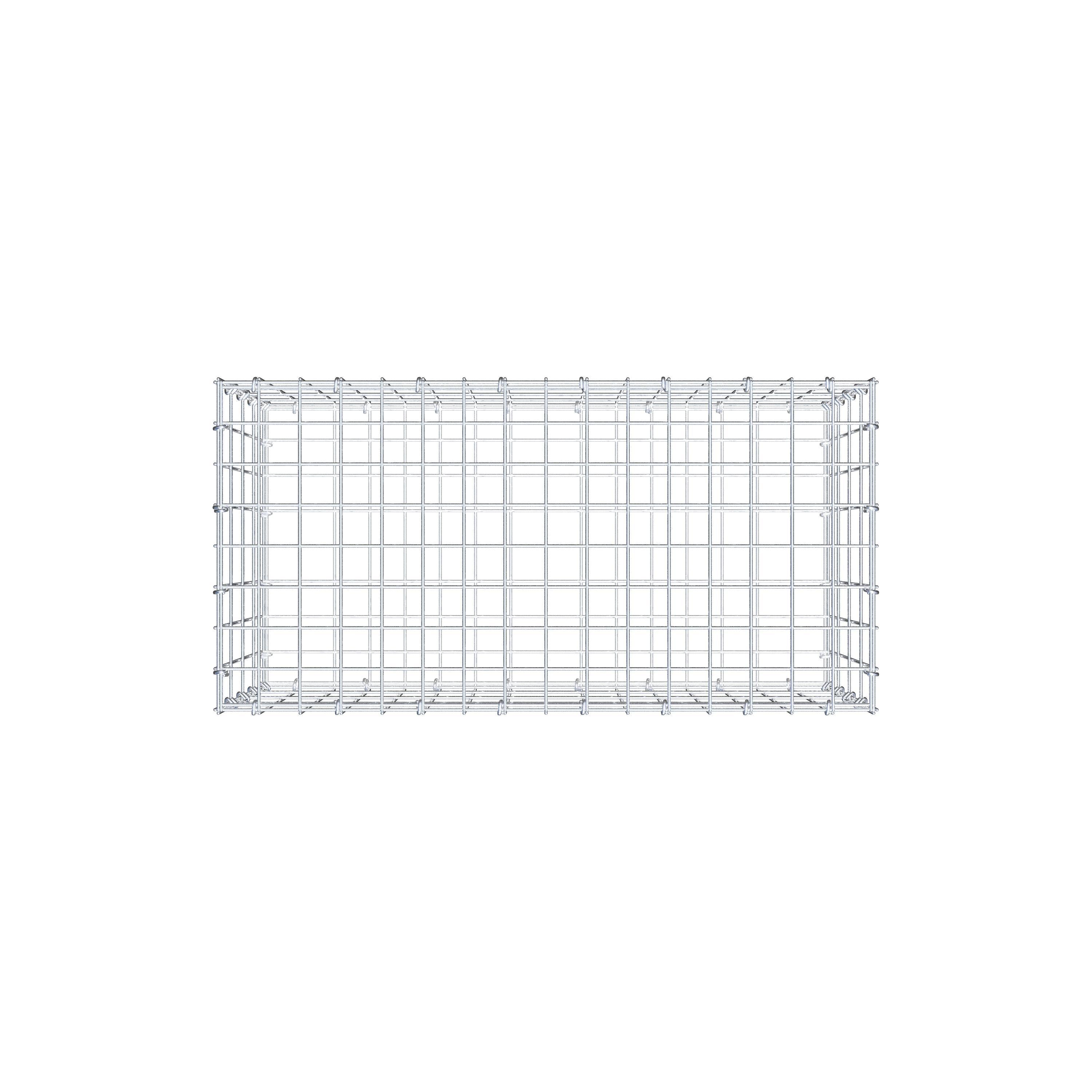 Gabion 80 cm x 40 cm x 40 cm (L x H x P), mailles 5 cm x 10 cm, anneau en C