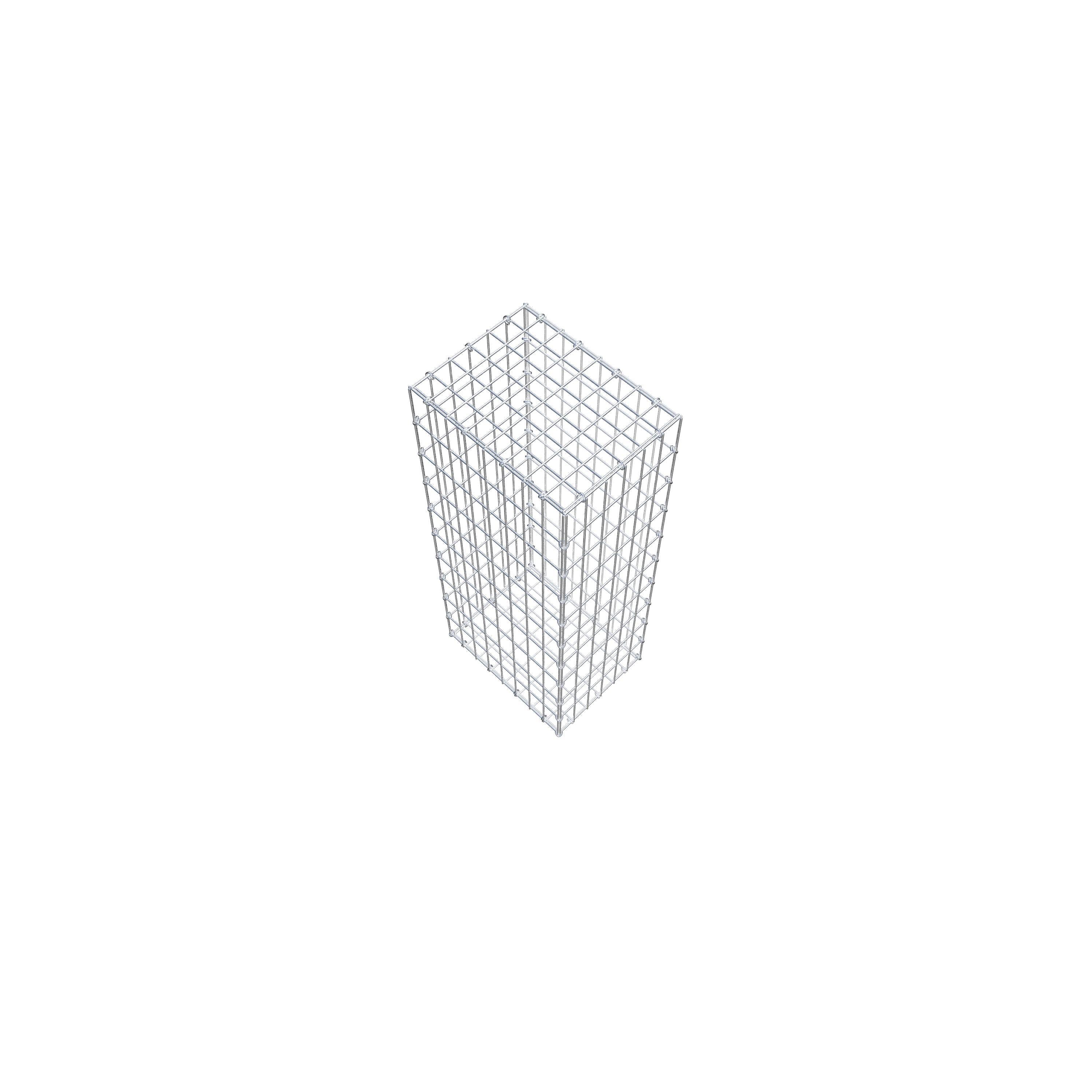 Gabion 100 cm x 40 cm x 30 cm (L x H x P), mailles 5 cm x 10 cm, anneau en C
