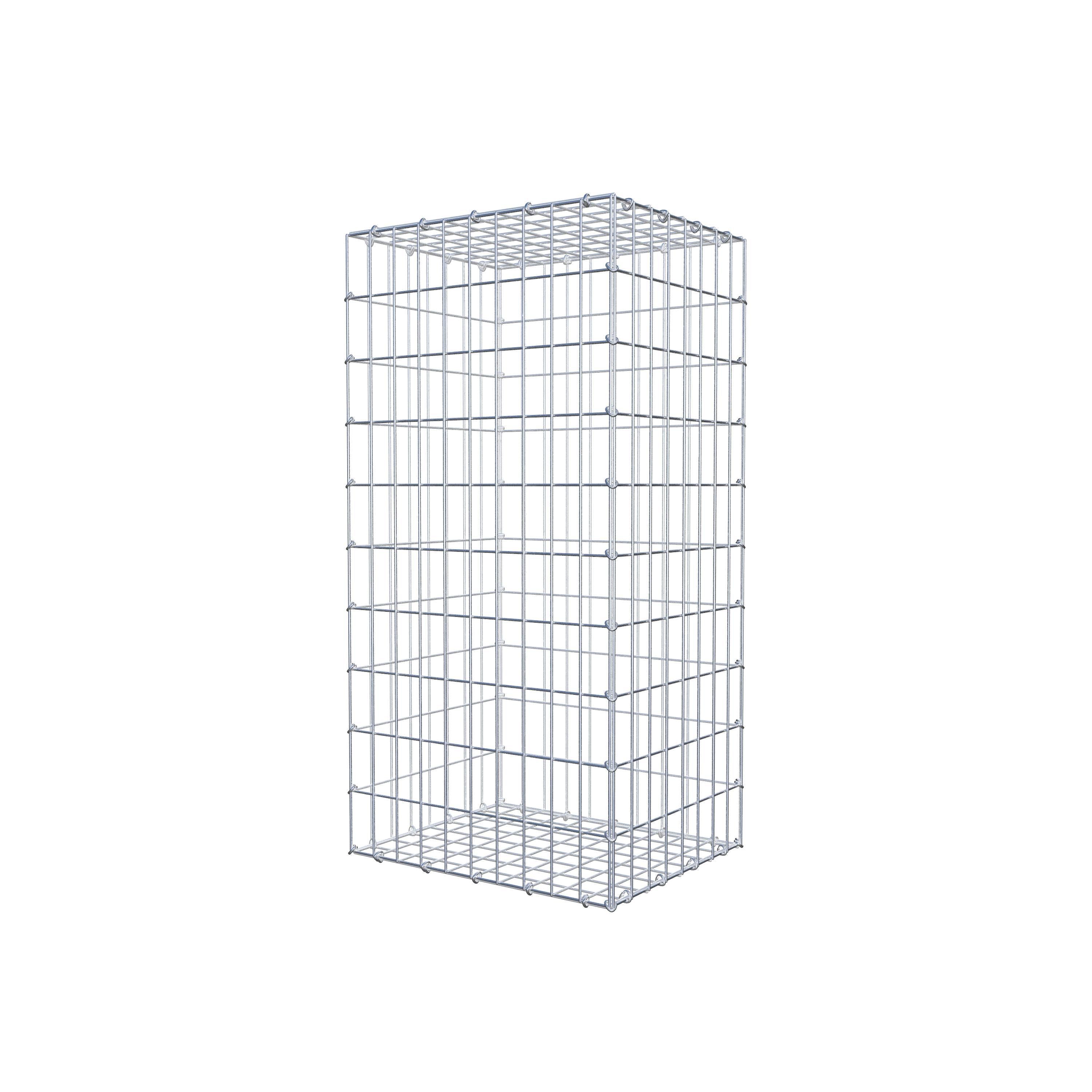 Gabion 100 cm x 40 cm x 50 cm (L x H x P), mailles 5 cm x 10 cm, anneau en C