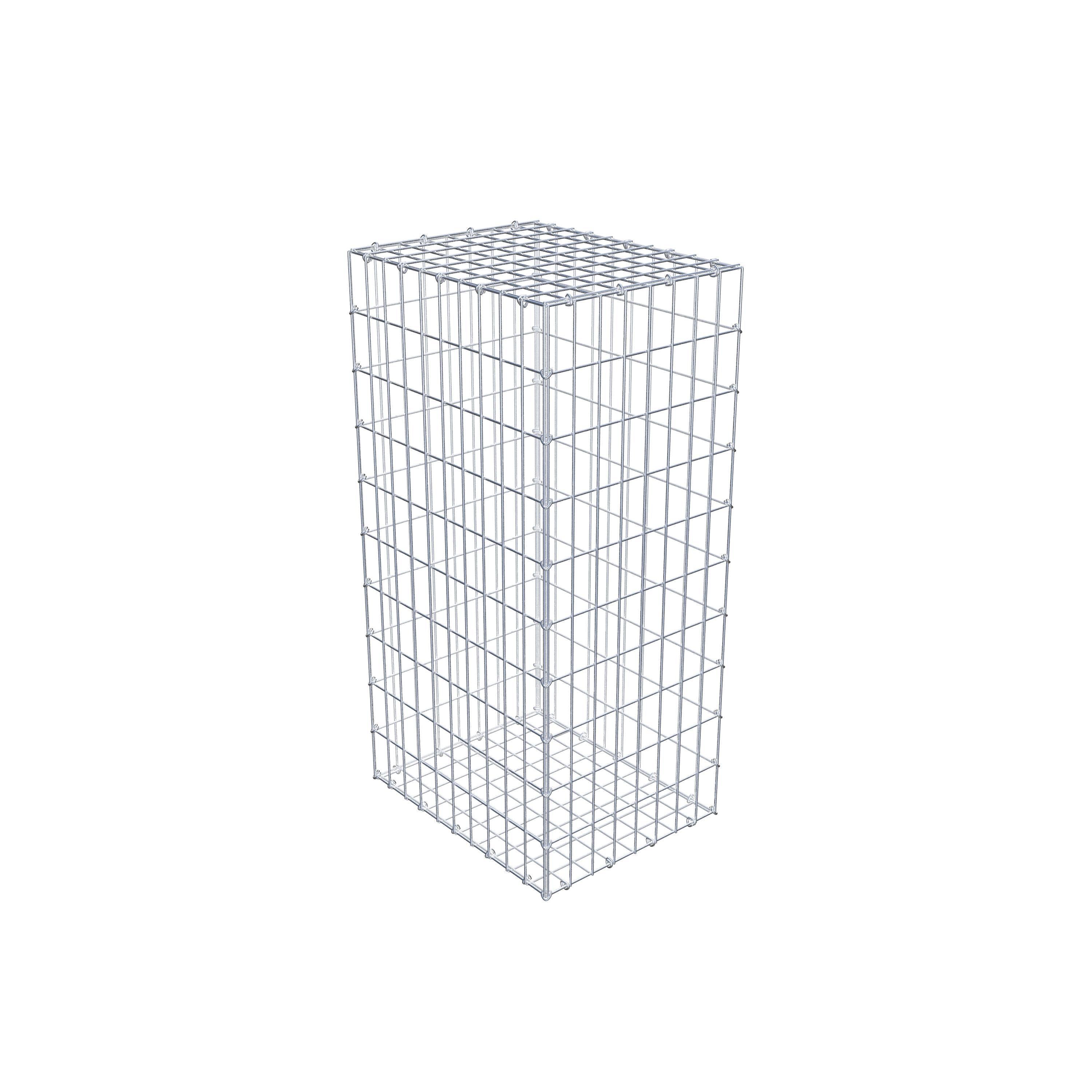 Gabion 100 cm x 50 cm x 40 cm (L x H x P), mailles 5 cm x 10 cm, anneau en C