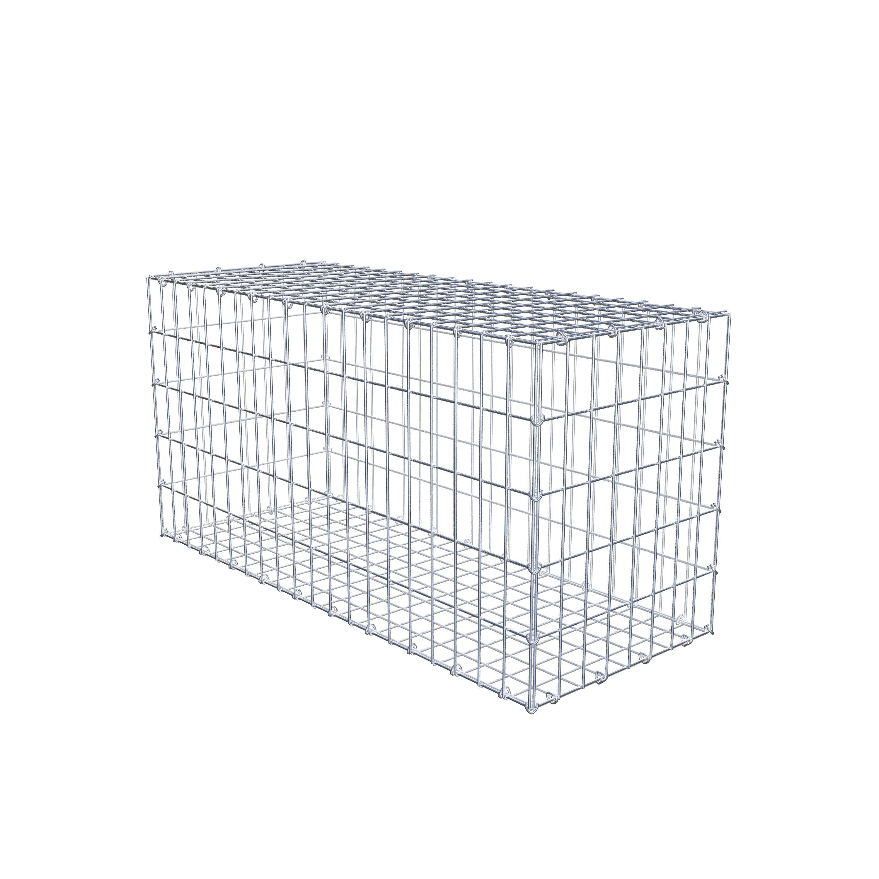 Gabion 100 cm x 50 cm x 40 cm (L x H x P), mailles 5 cm x 10 cm, anneau en C