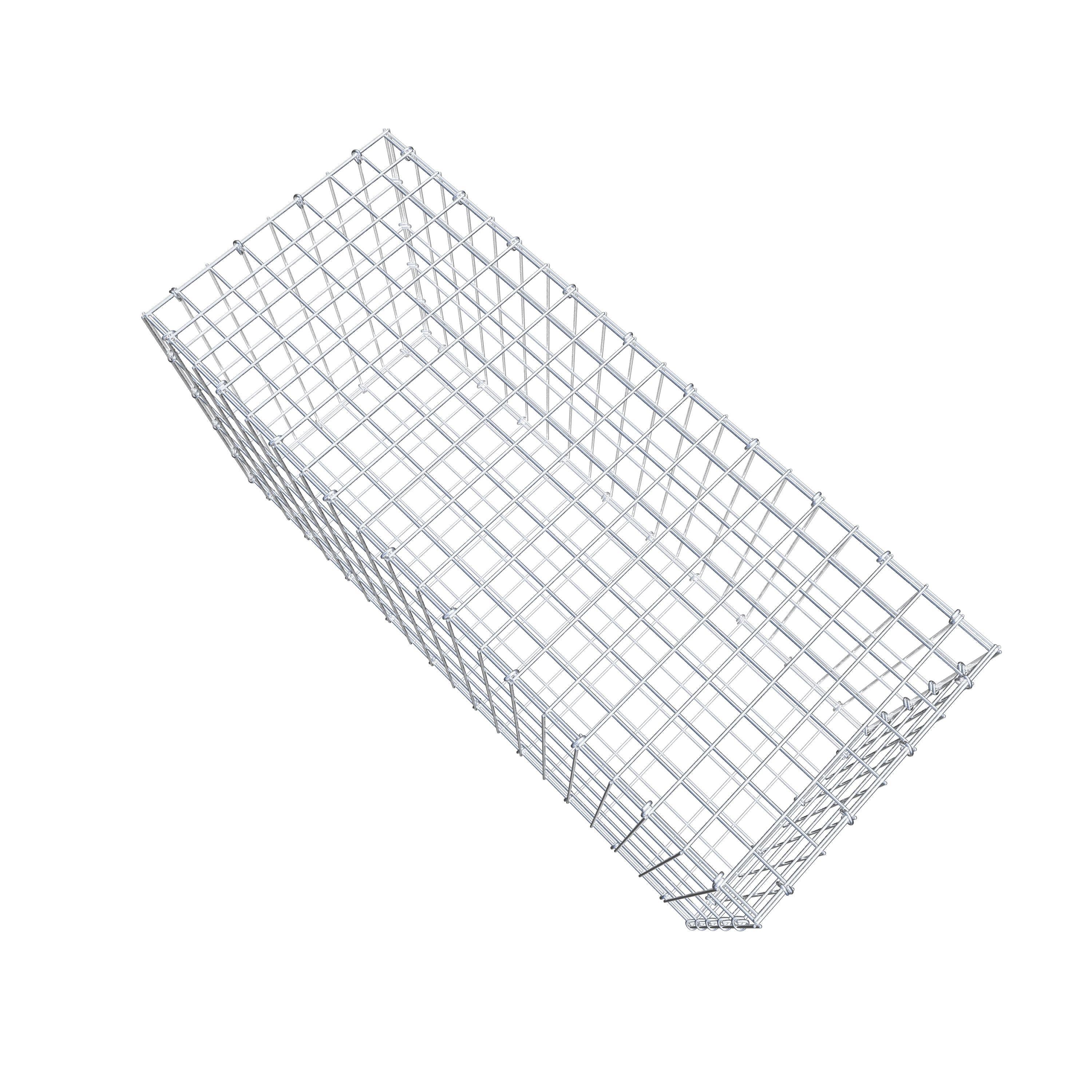 Gabion 100 cm x 50 cm x 40 cm (L x H x P), mailles 5 cm x 10 cm, anneau en C