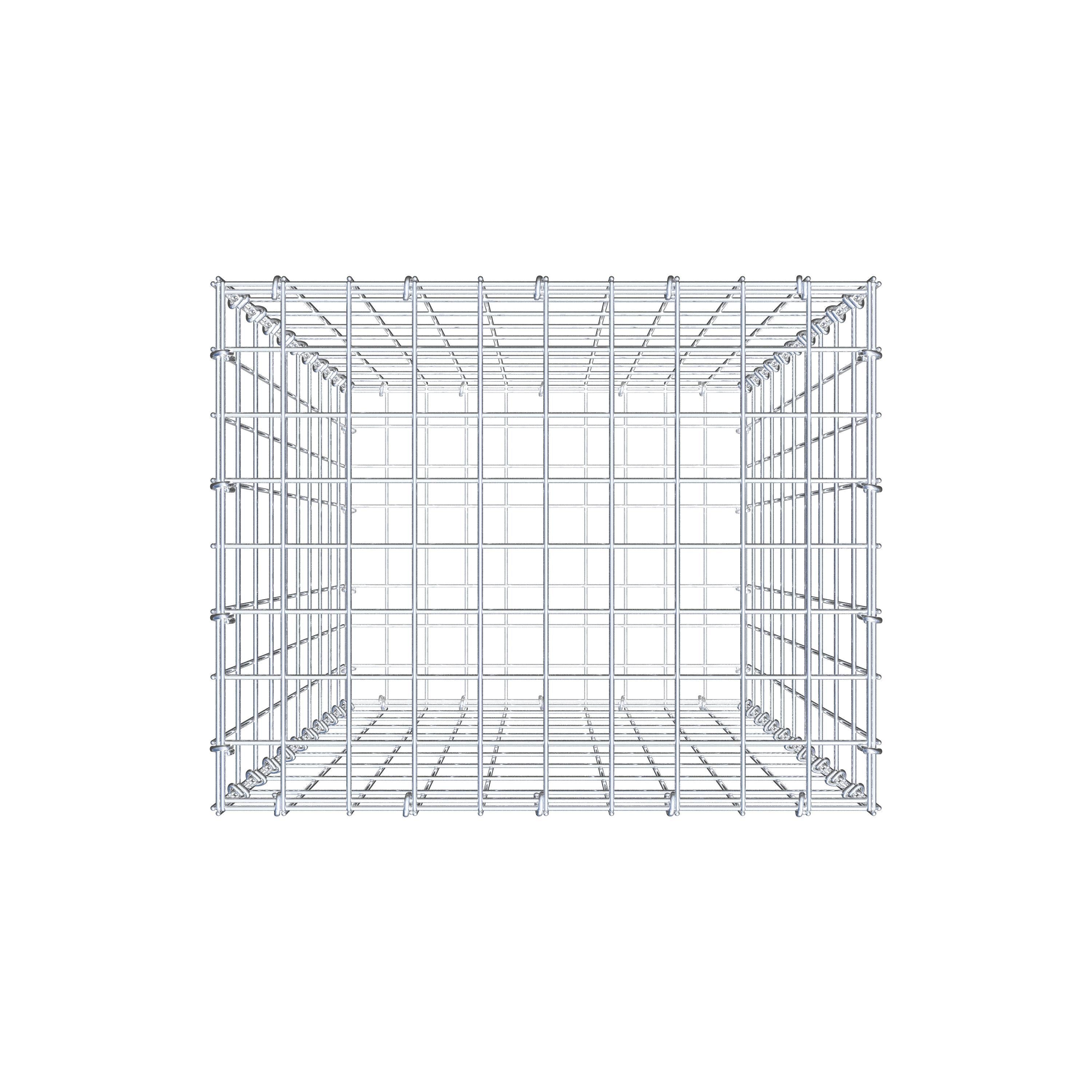 Gabion 100 cm x 50 cm x 40 cm (L x H x P), mailles 5 cm x 10 cm, anneau en C