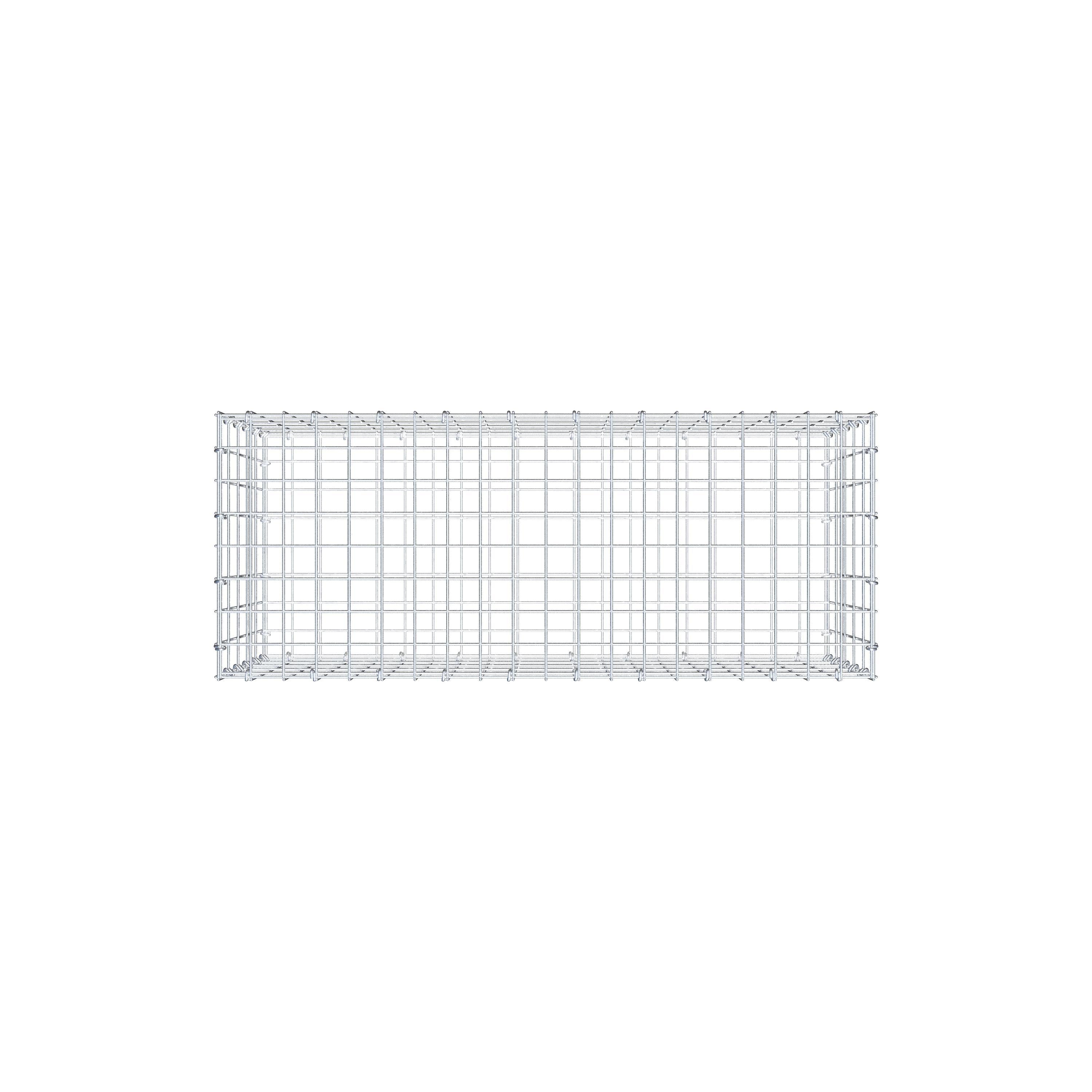 Gabion 100 cm x 50 cm x 40 cm (L x H x P), mailles 5 cm x 10 cm, anneau en C