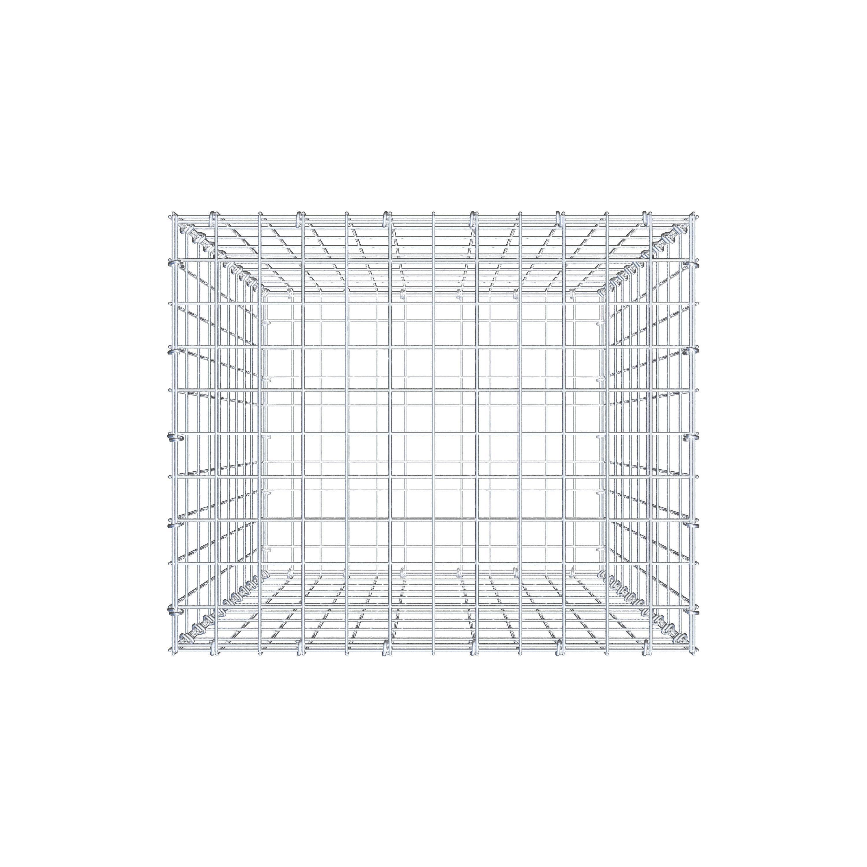 Gabion 100 cm x 60 cm x 50 cm (L x H x P), mailles 5 cm x 10 cm, anneau en C