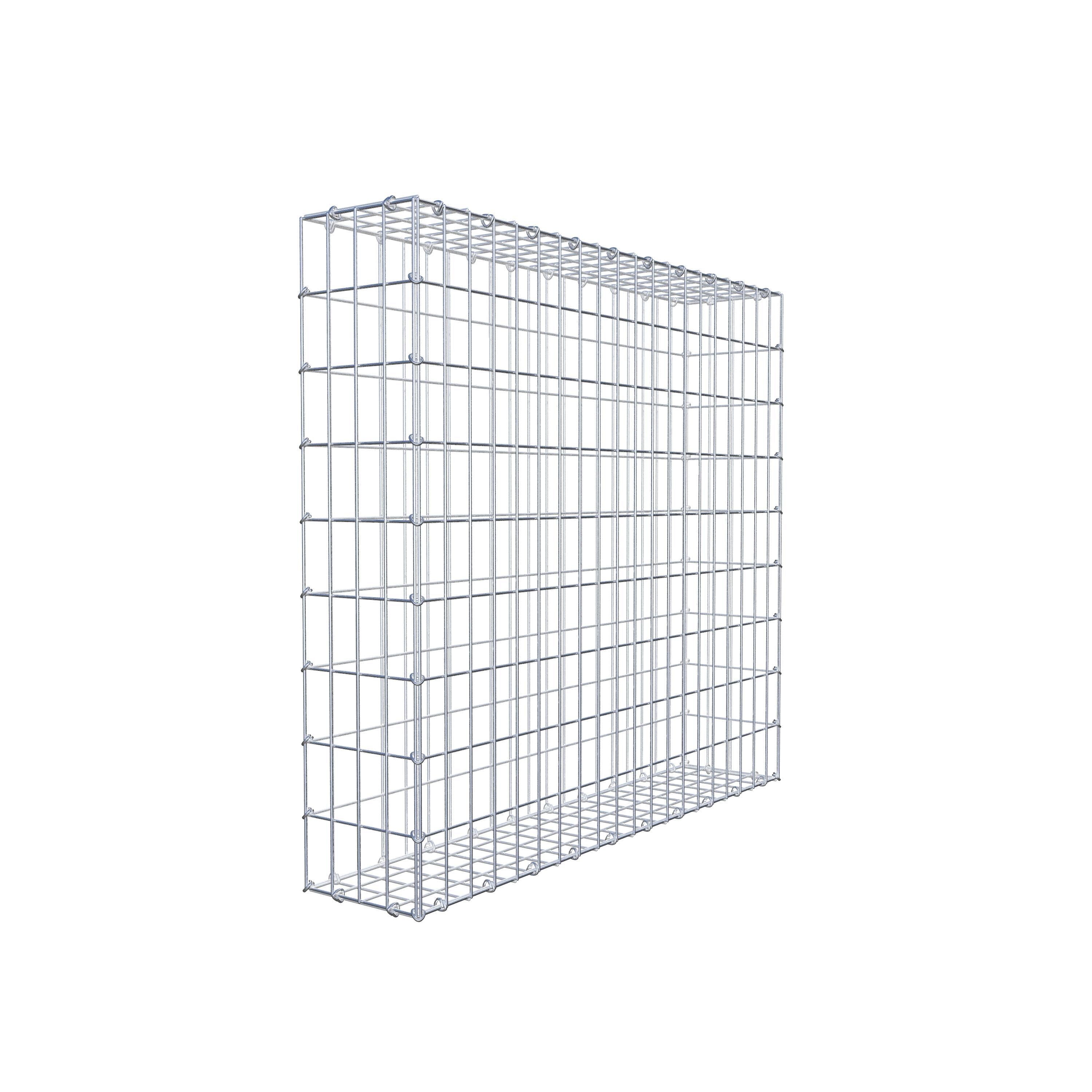 Gabion 100 cm x 90 cm x 20 cm (L x H x D), maskstorlek 5 cm x 10 cm, C-ring