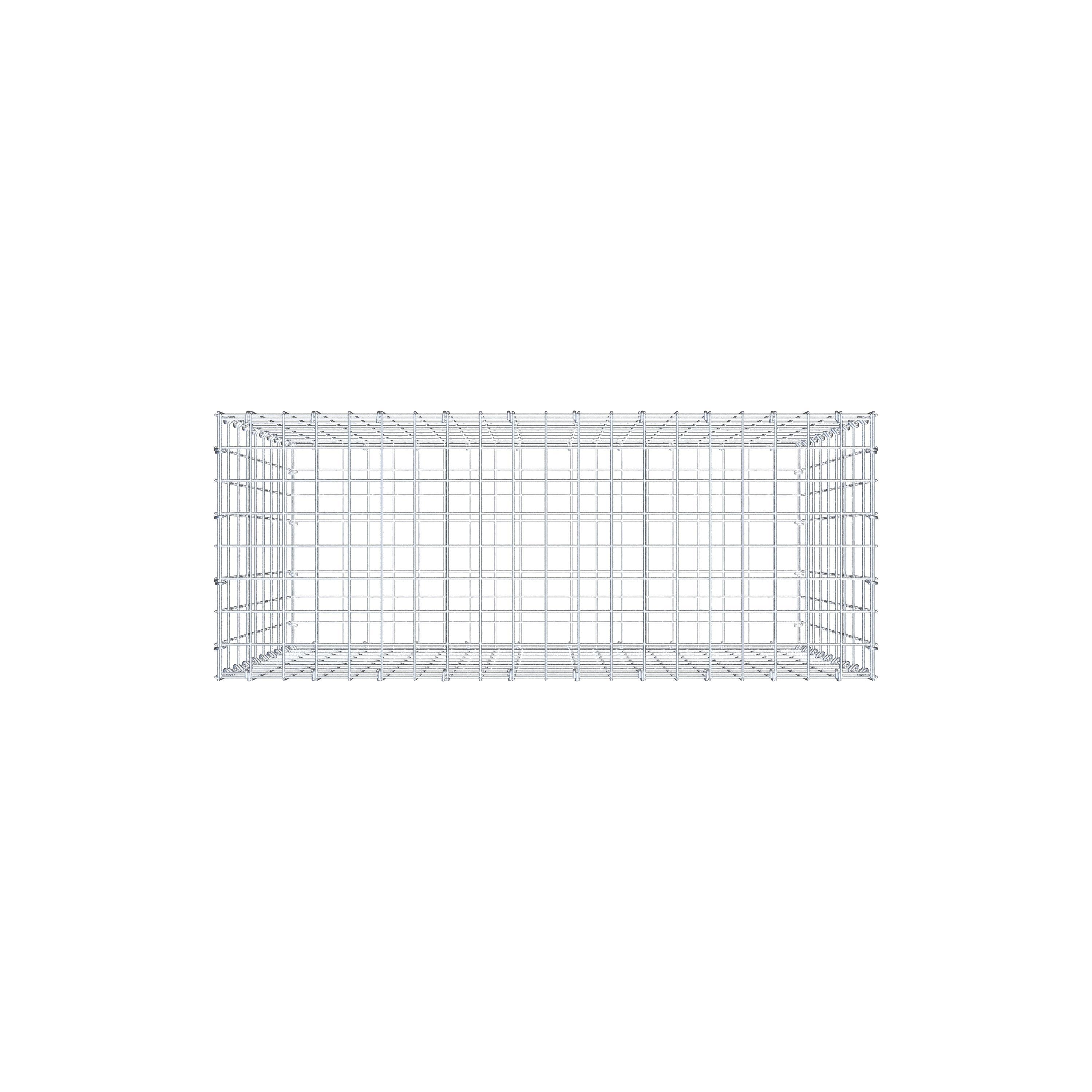 Gabion 100 cm x 90 cm x 40 cm (L x H x P), mailles 5 cm x 10 cm, anneau en C