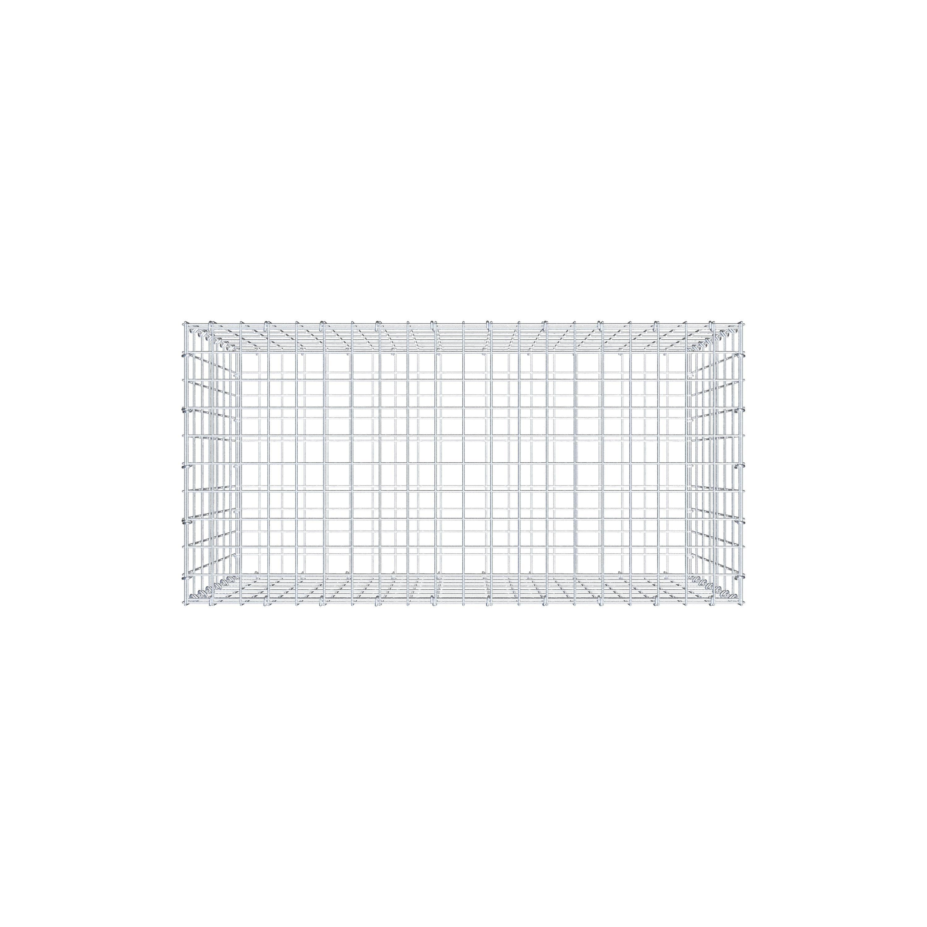 Gabion 100 cm x 70 cm x 50 cm (L x H x D), maskstorlek 5 cm x 10 cm, C-ring