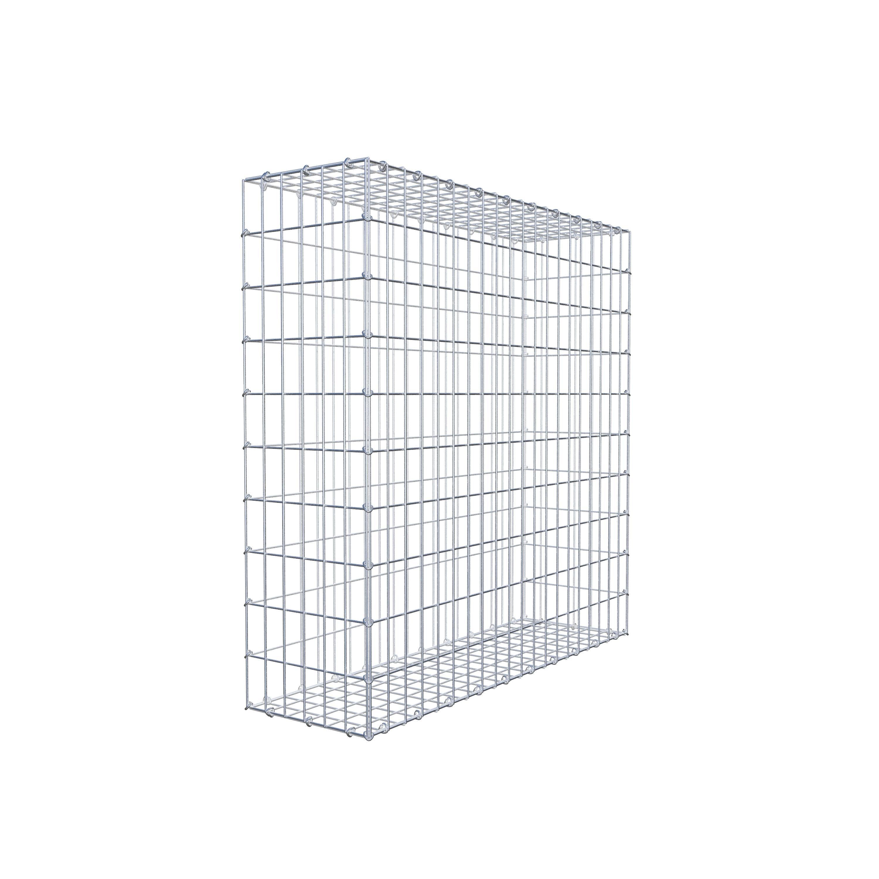Gabion 100 cm x 100 cm x 30 cm (L x H x P), mailles 5 cm x 10 cm, anneau en C