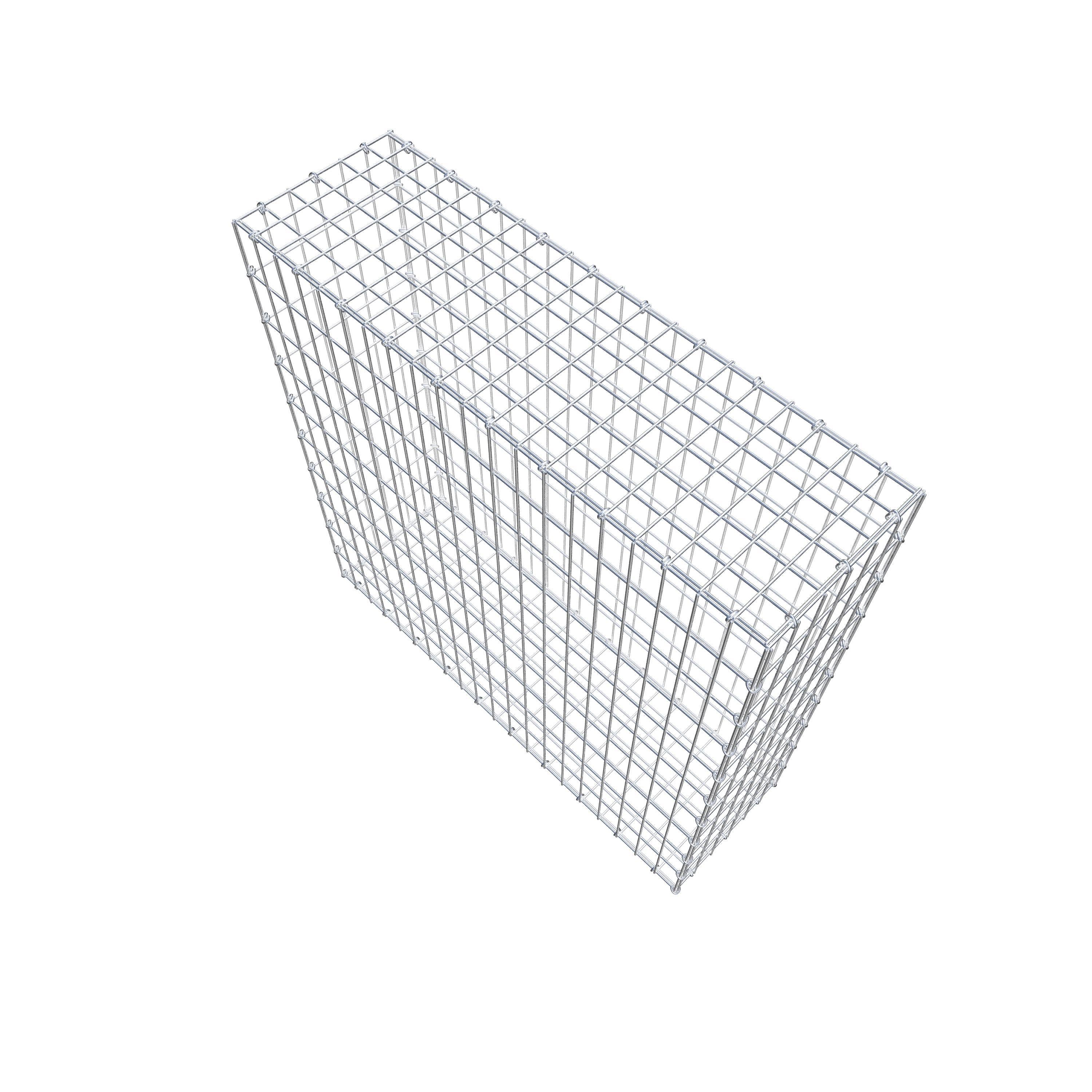 Gabion 100 cm x 100 cm x 30 cm (L x H x P), mailles 5 cm x 10 cm, anneau en C