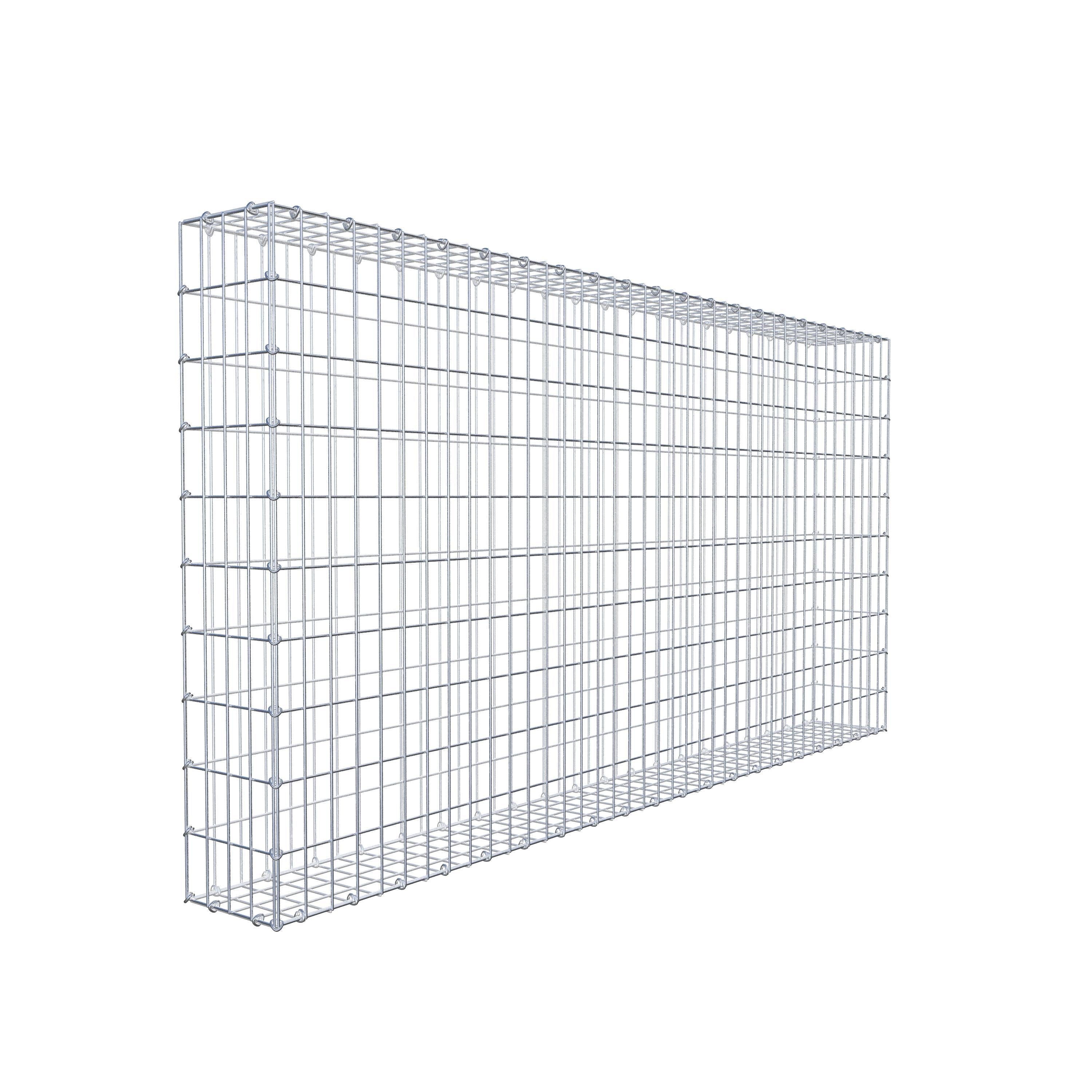 Gabion 200 cm x 100 cm x 20 cm (L x H x P), mailles 5 cm x 10 cm, anneau en C