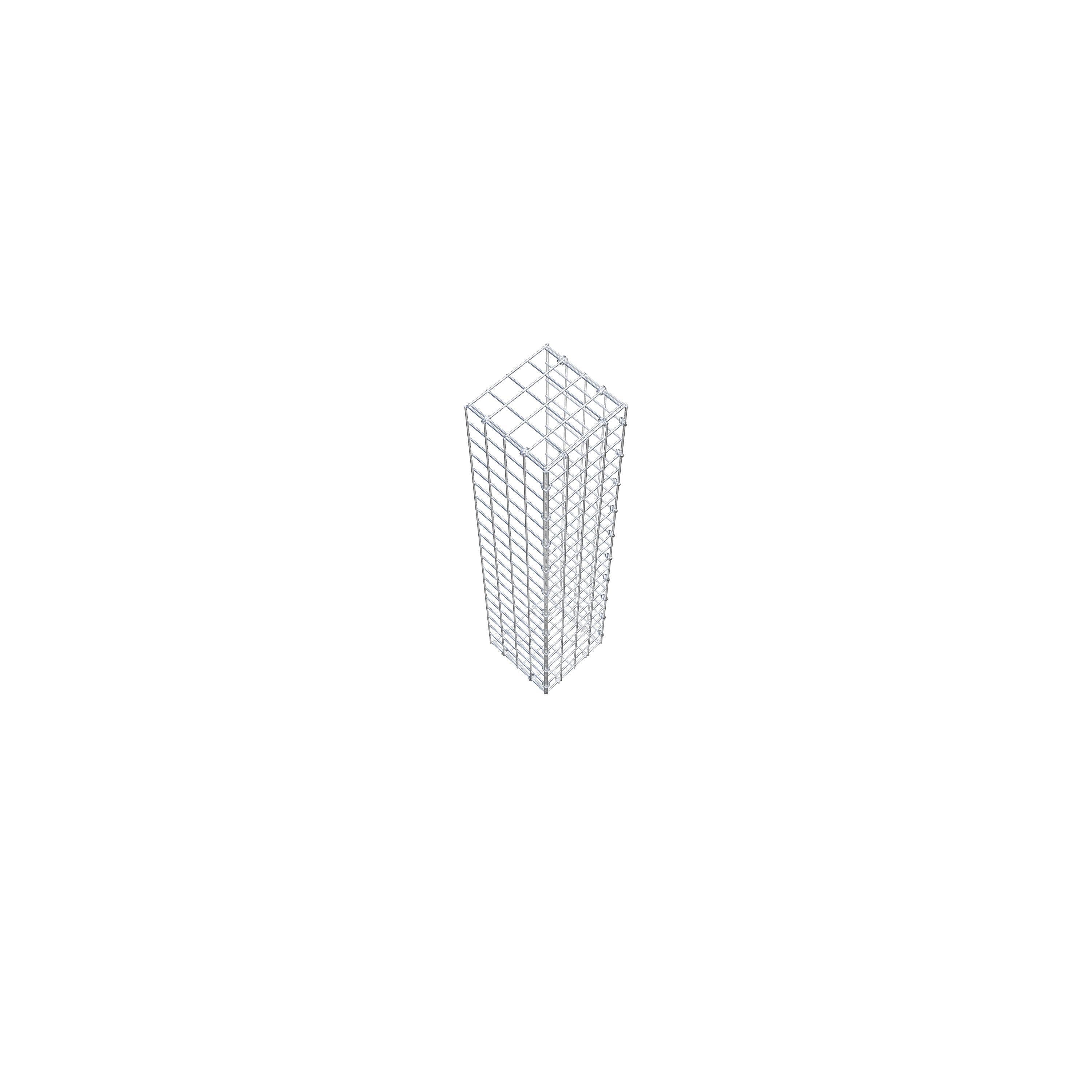 Fästbar gabion typ 2 100 cm x 20 cm x 20 cm (L x H x D), maskstorlek 5 cm x 5 cm, C-ring