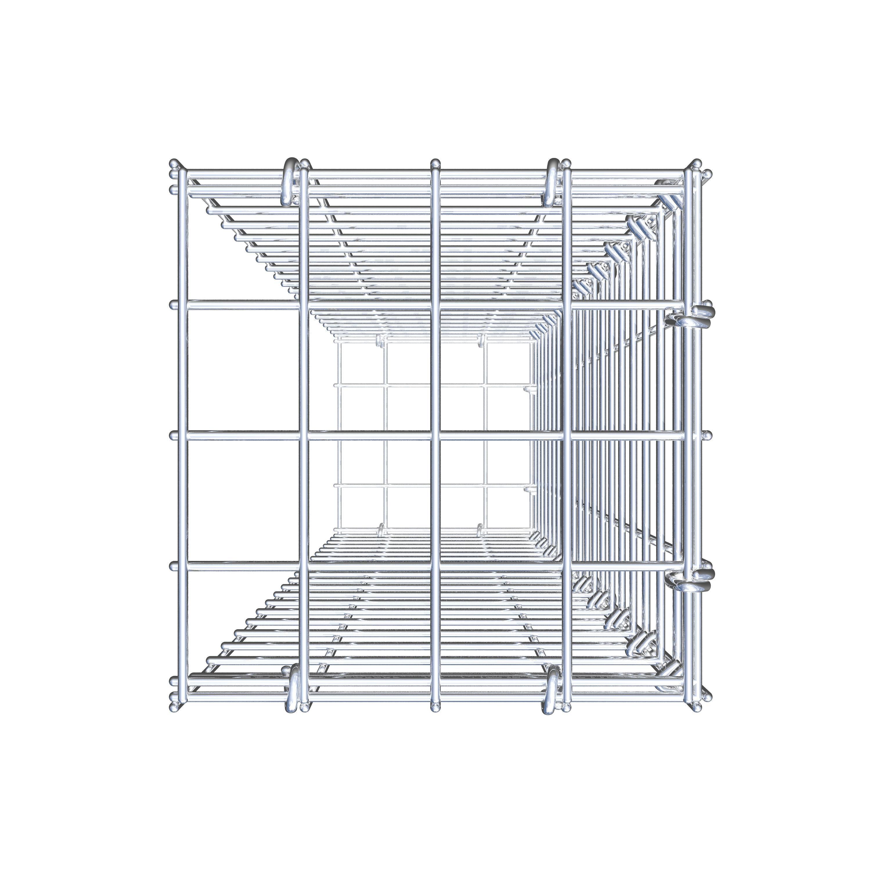 Fästbar gabion typ 2 100 cm x 20 cm x 20 cm (L x H x D), maskstorlek 5 cm x 5 cm, C-ring
