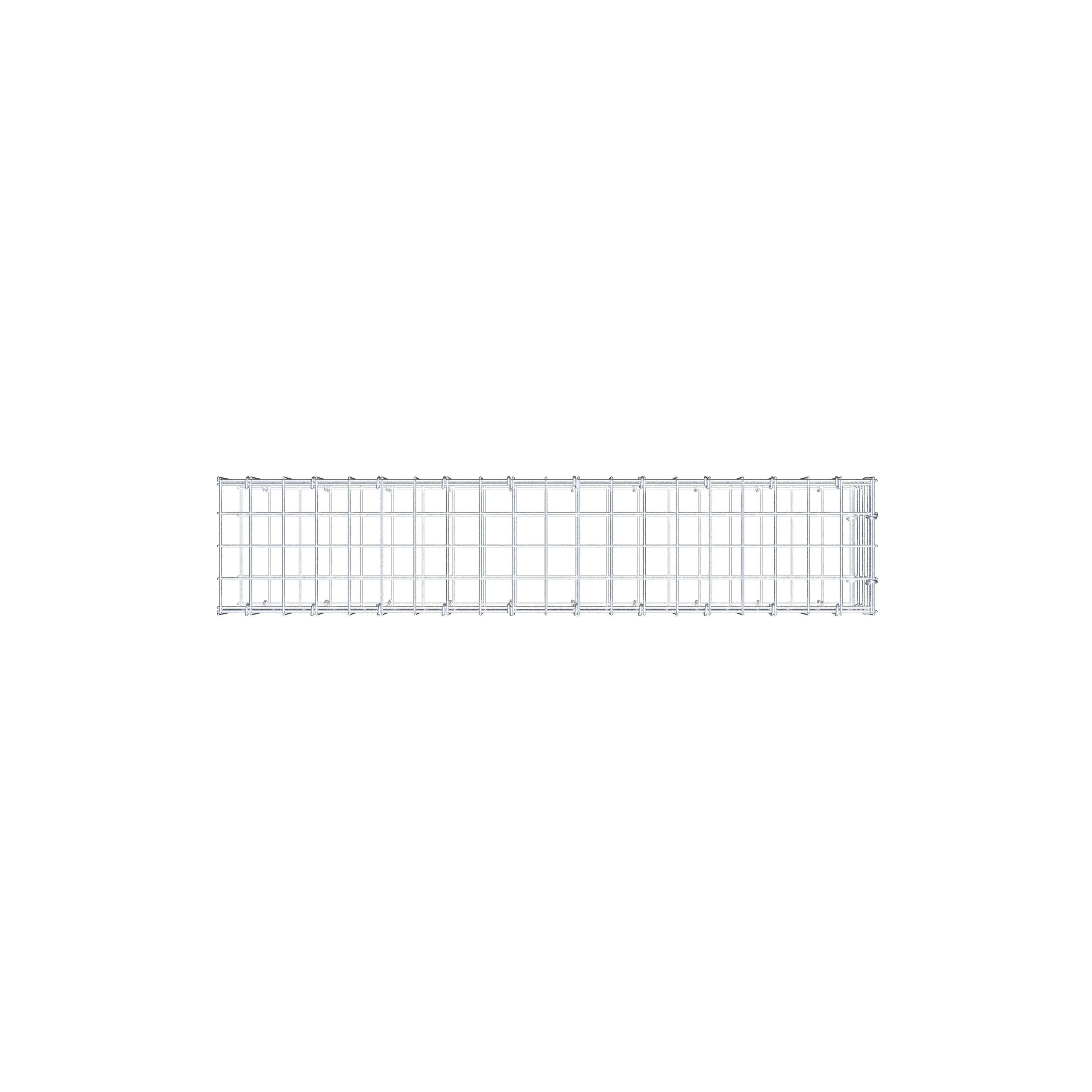 Mounted gabion type 2 100 cm x 20 cm x 20 cm (L x H x D), mesh size 5 cm x 5 cm, C-ring