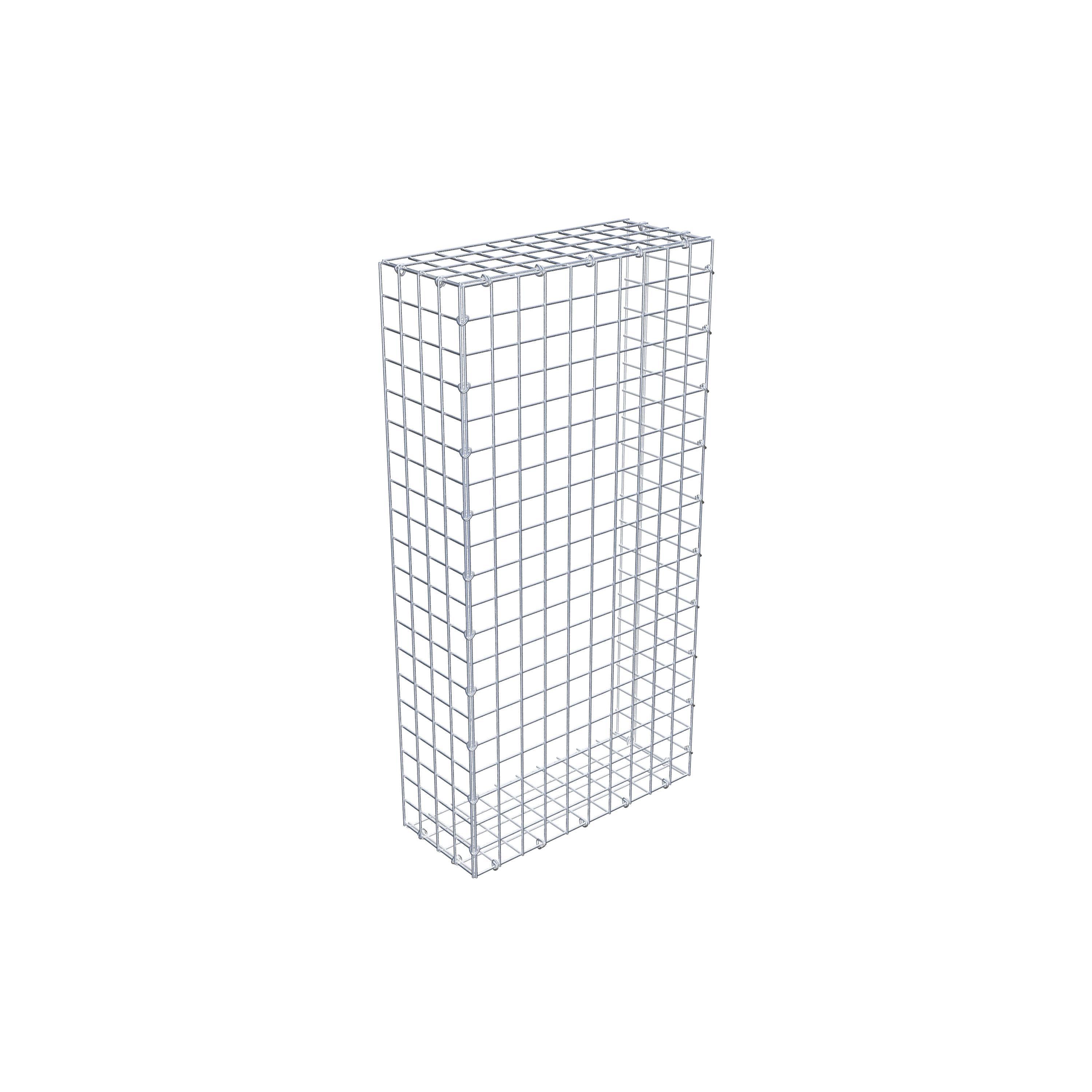Type 2 oplegkorf 100 cm x 20 cm x 50 cm (L x H x D), maaswijdte 5 cm x 5 cm, C-ring