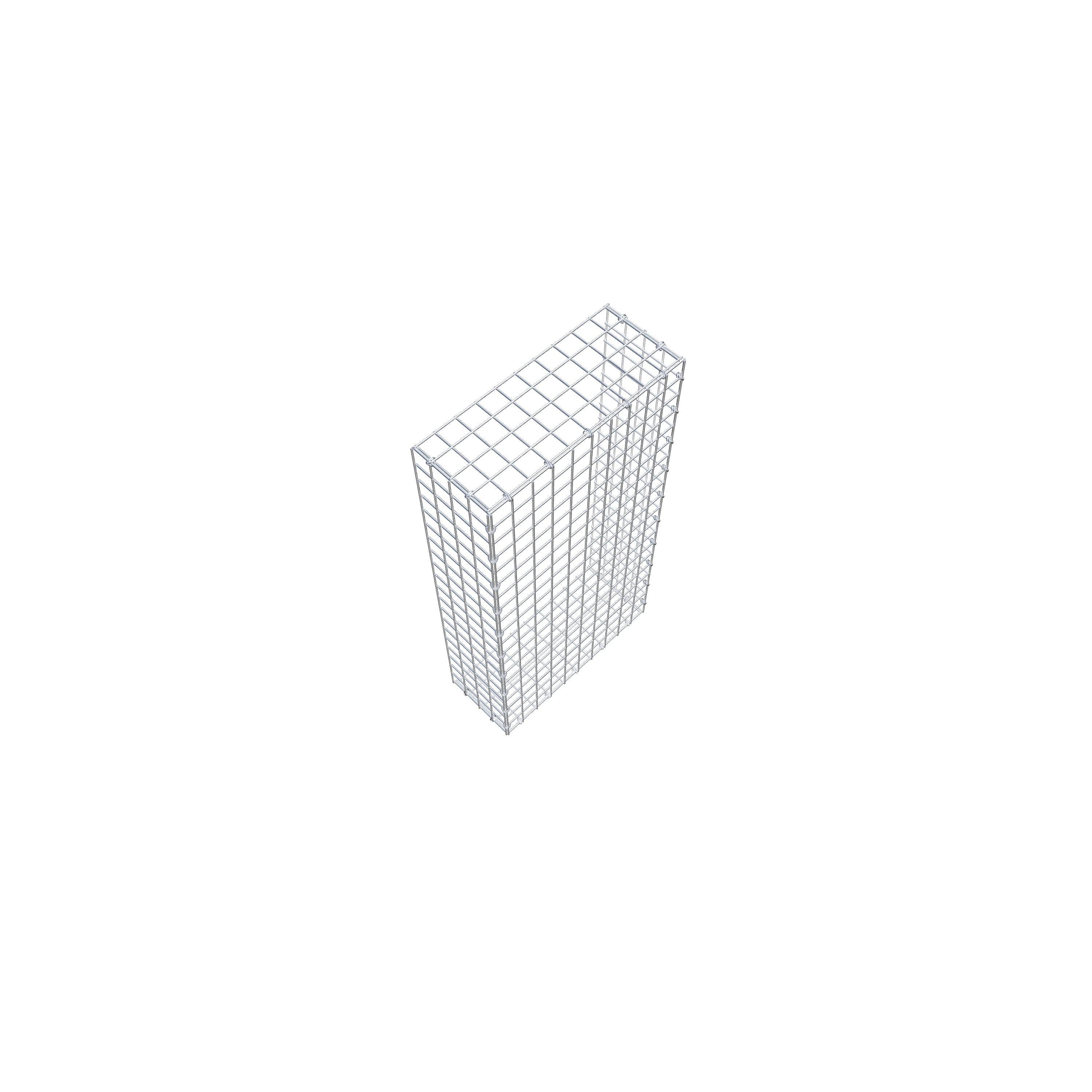 Type 2 oplegkorf 100 cm x 20 cm x 50 cm (L x H x D), maaswijdte 5 cm x 5 cm, C-ring