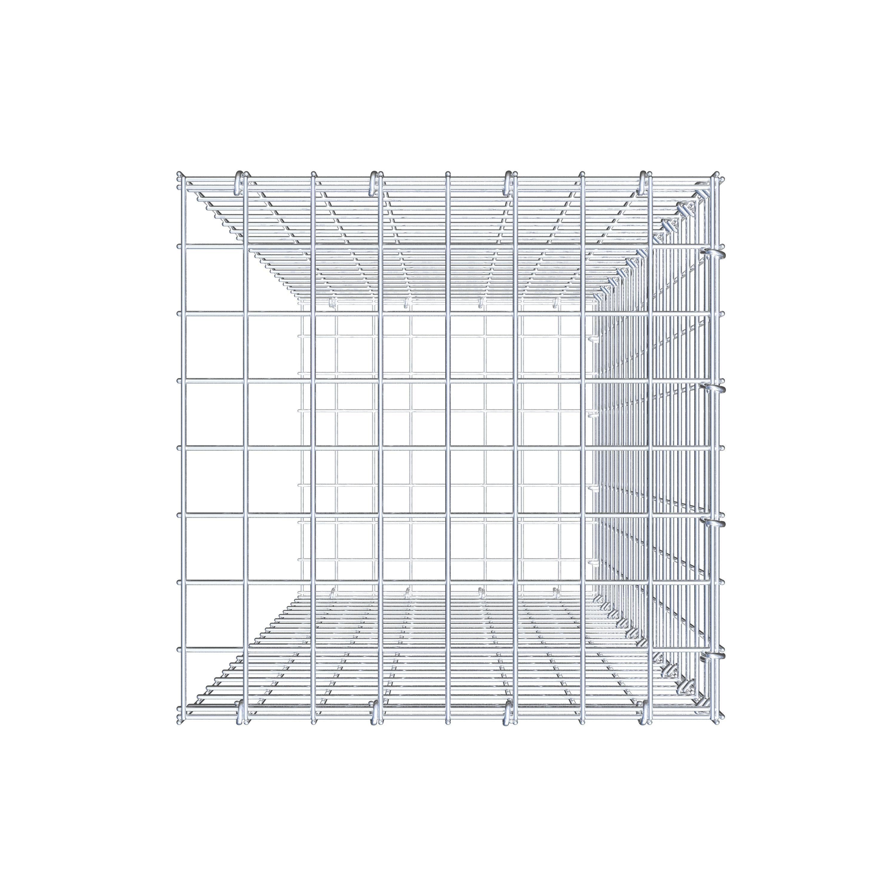 Anbaugabione Typ 2 100 cm x 40 cm x 40 cm (L x H x T), Maschenweite 5 cm x 5 cm, C-Ring