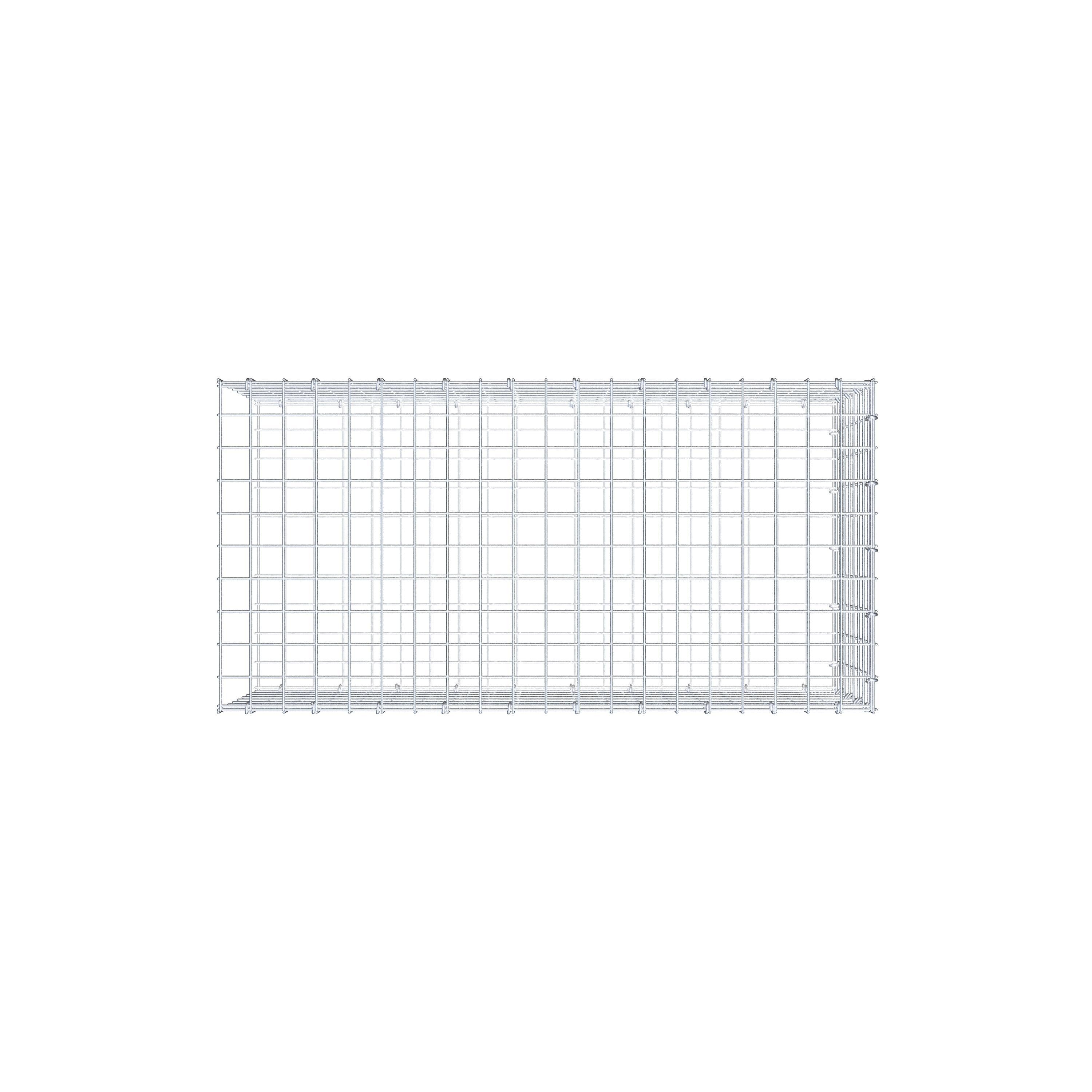 Fourche rapportée type 2 100 cm x 40 cm x 50 cm (L x H x P), mailles 5 cm x 5 cm, anneau C