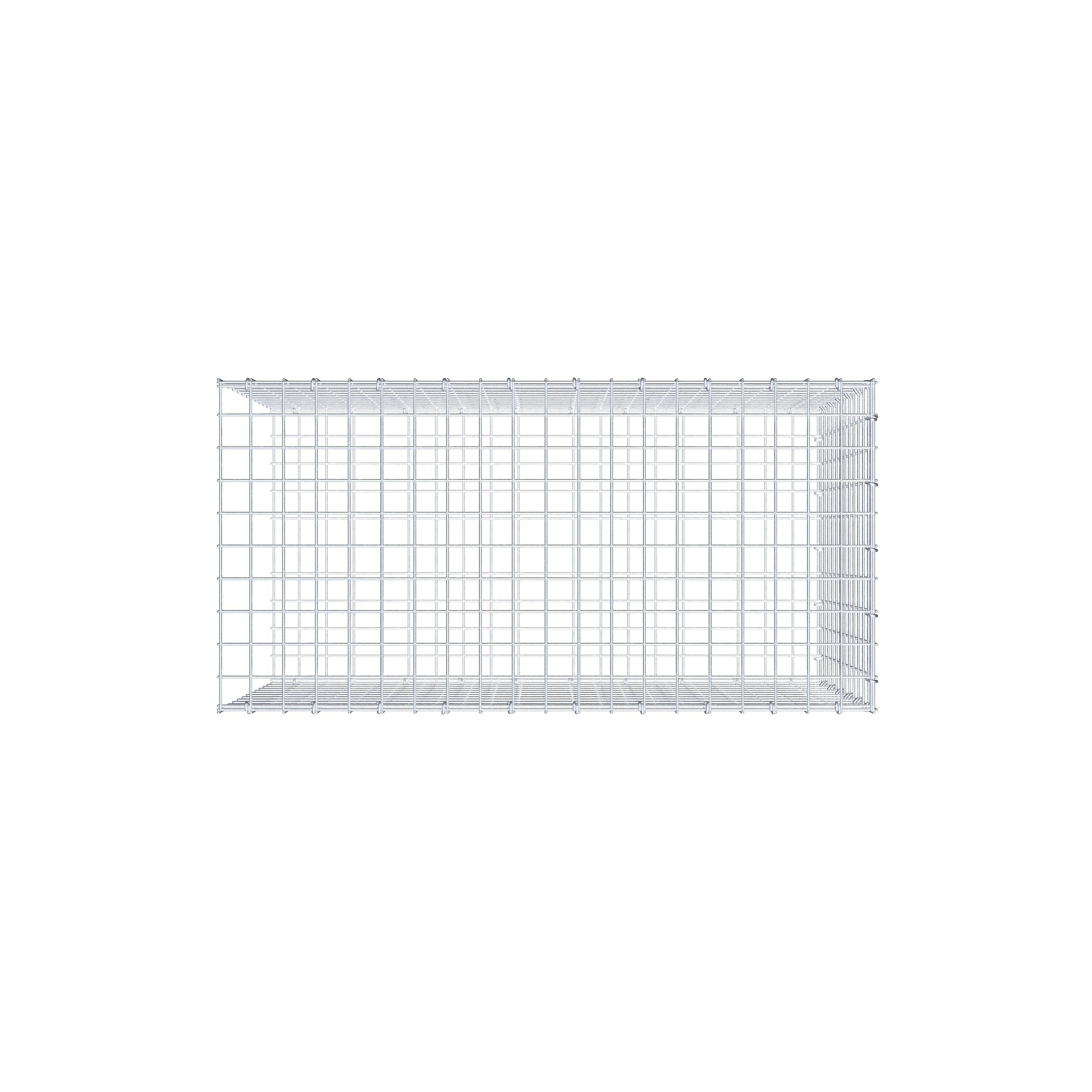 Fästbar gabion typ 2 100 cm x 60 cm x 50 cm (L x H x D), maskstorlek 5 cm x 5 cm, C-ring