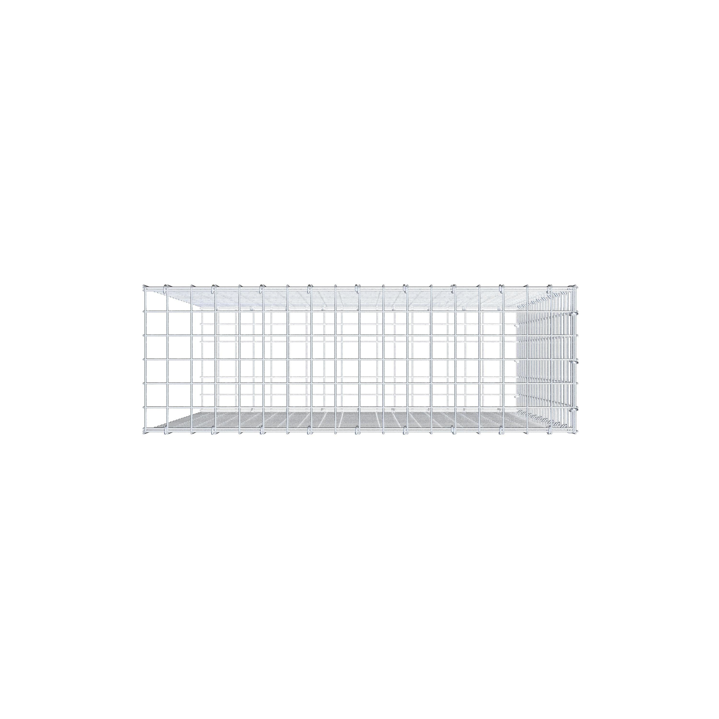 Anbaugabione Typ 2 100 cm x 90 cm x 30 cm (L x H x T), Maschenweite 5 cm x 5 cm, C-Ring