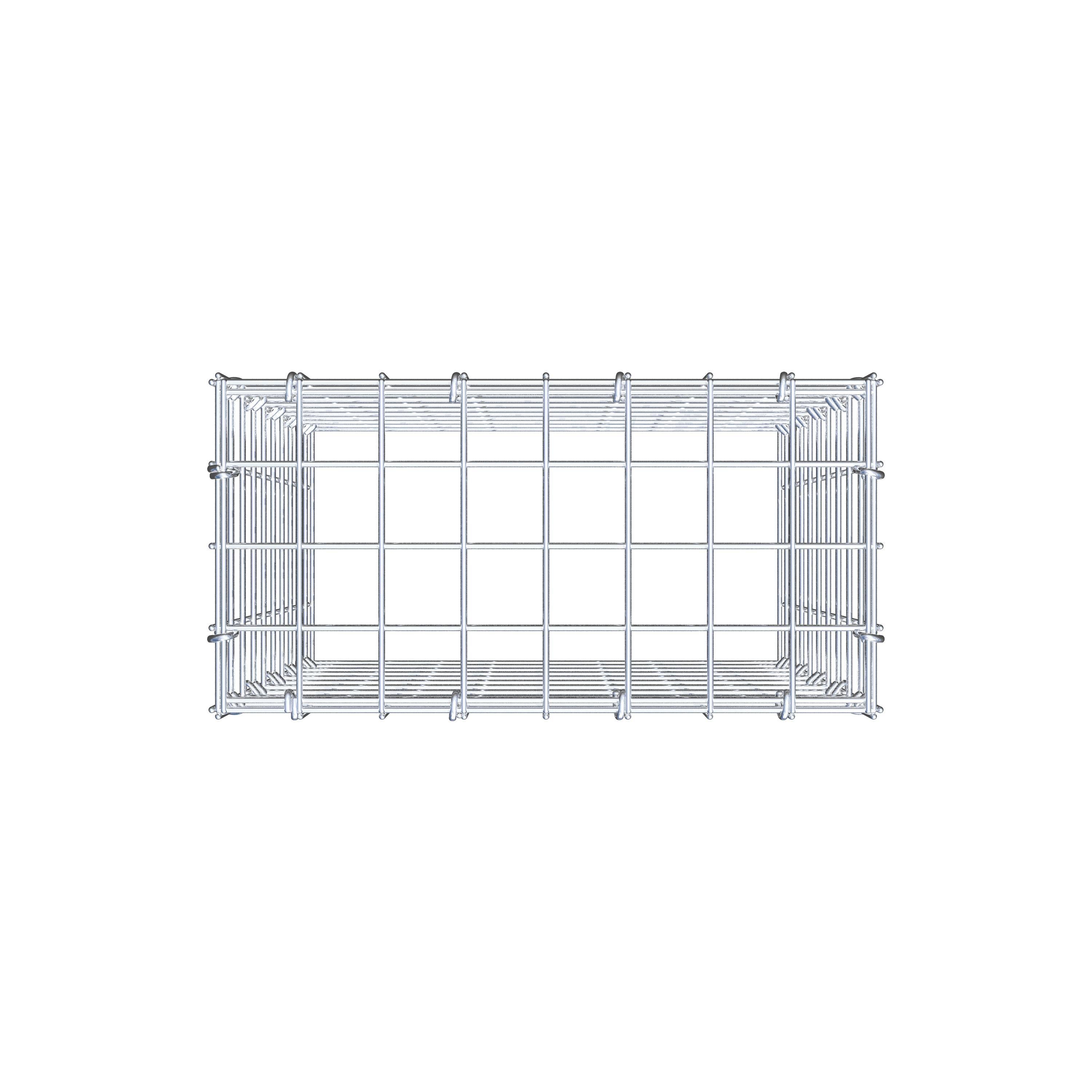 Fourche rapportée type 3 50 cm x 40 cm x 20 cm (L x H x P), mailles 5 cm x 5 cm, anneau C